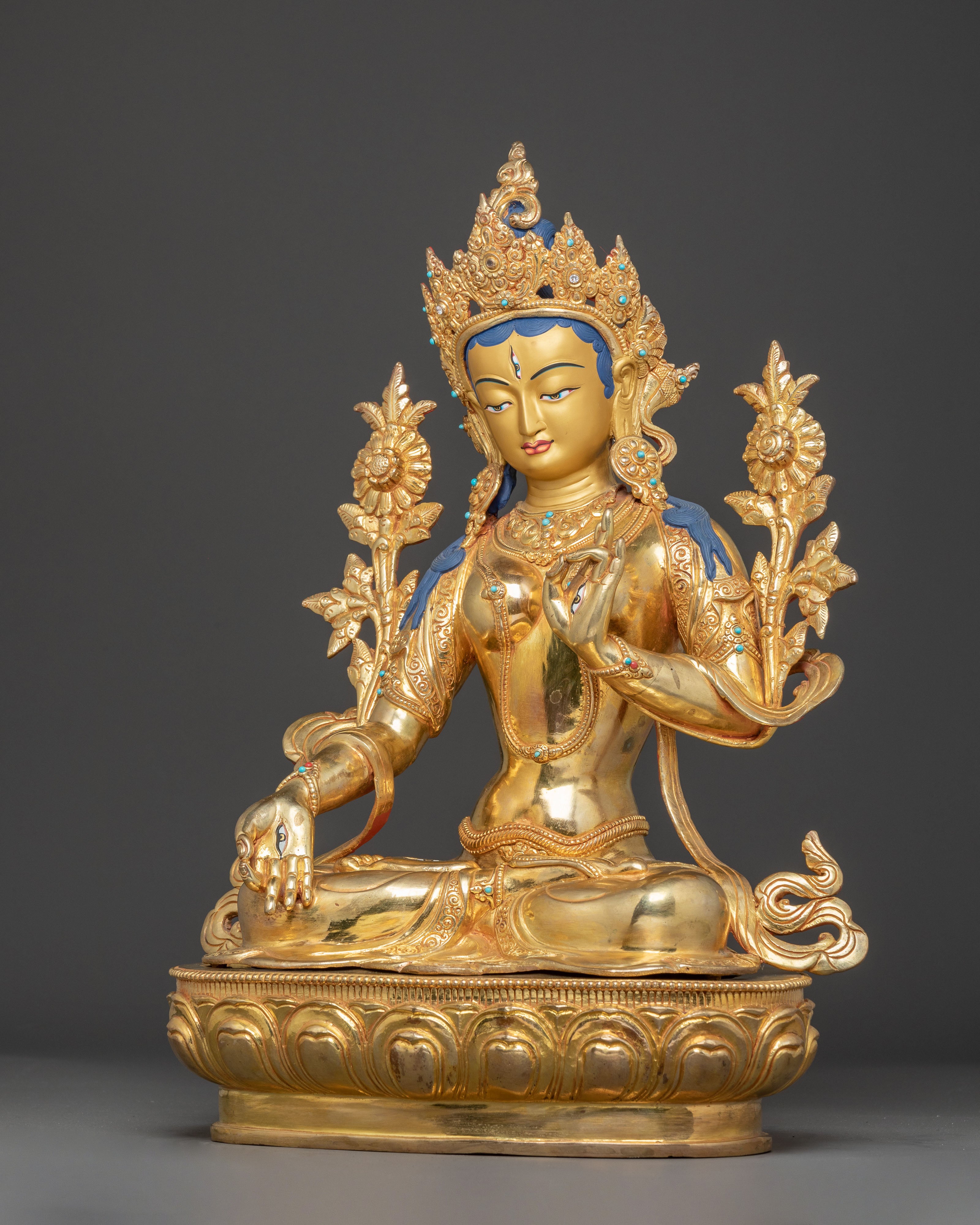 White Tara Golden Statue | The Divine Embodiment of Compassion