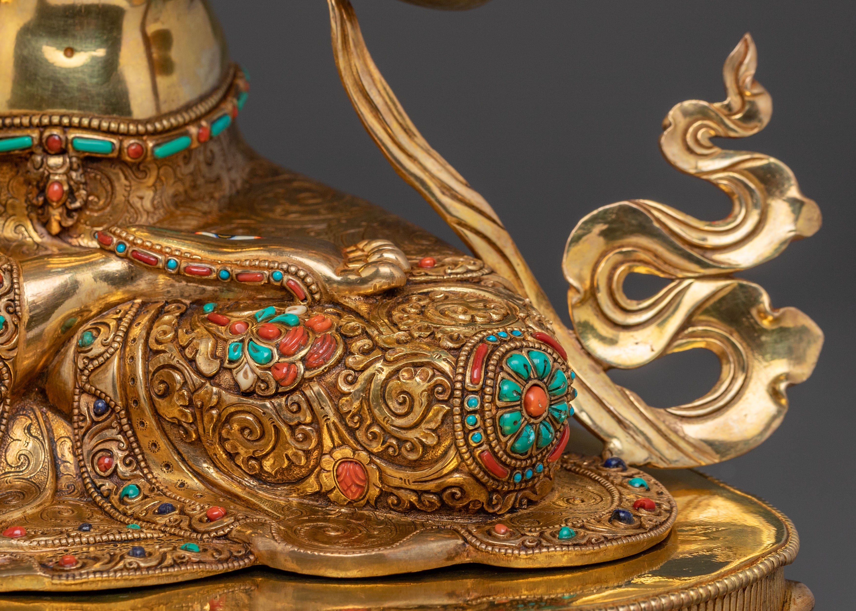 White Tara Blessing Statue | 24K Gold Gilded Figure