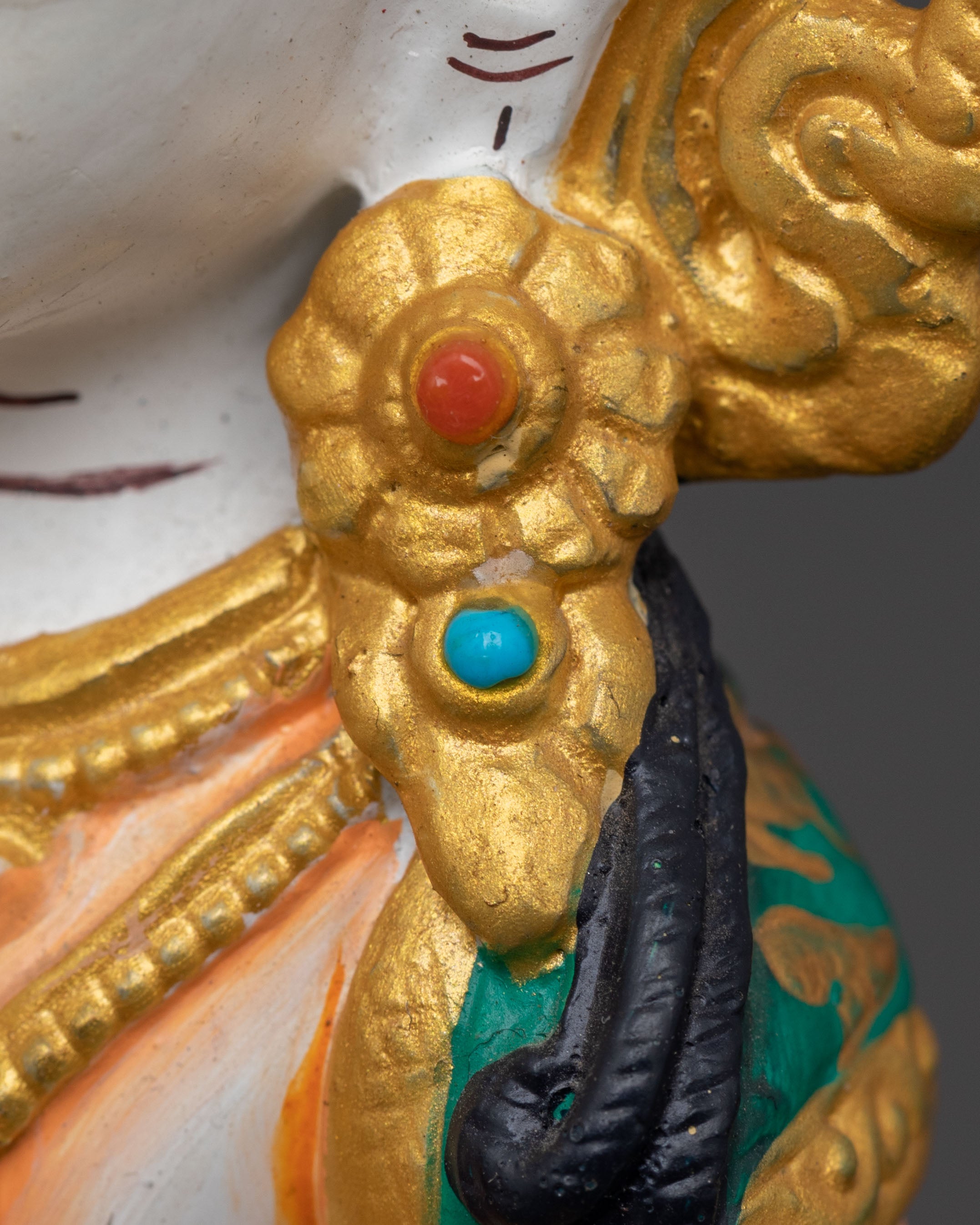 Vajrasattva Acrylic Painted Statue: Purification Deity