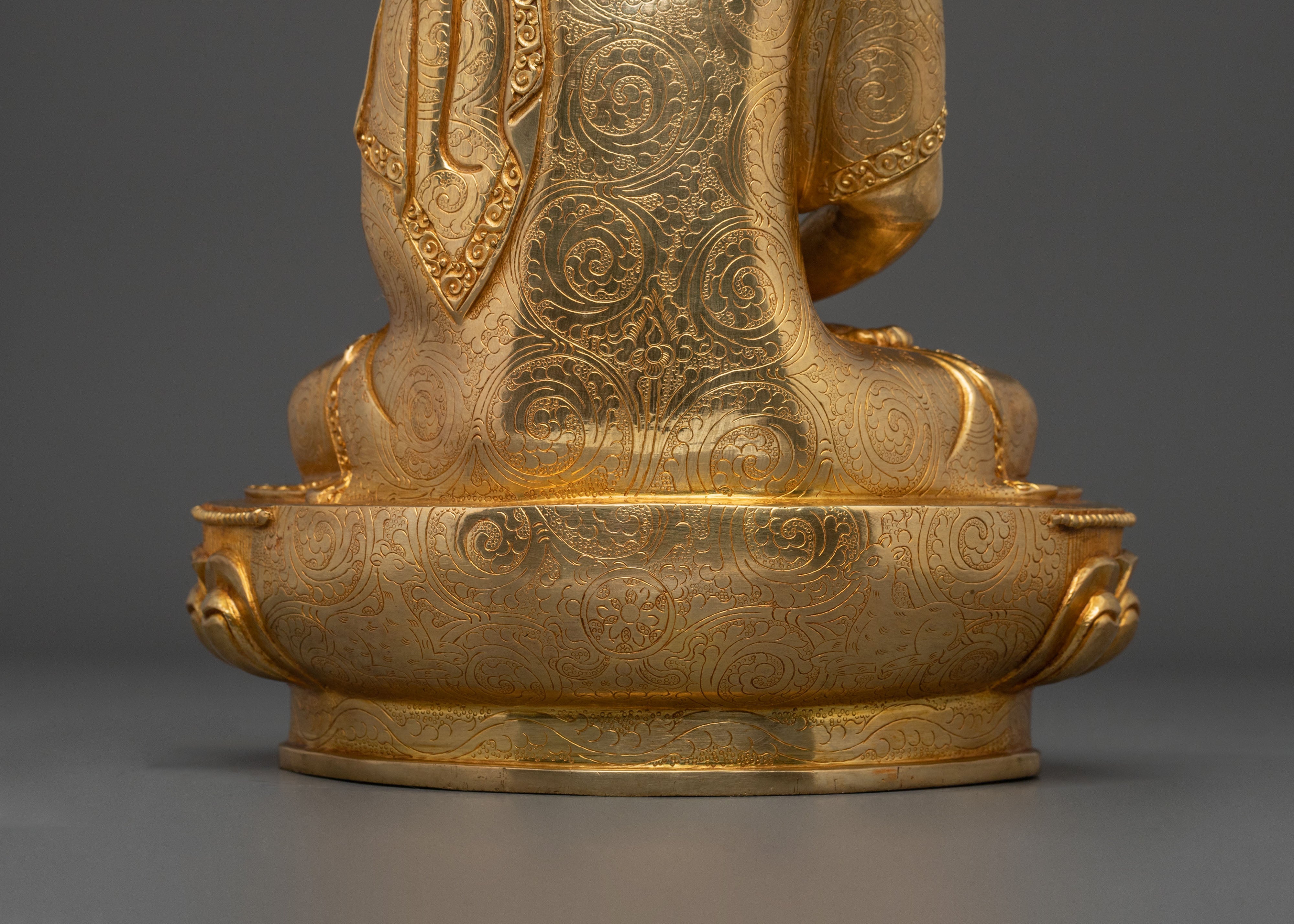 Amitabha Buddha Statue | 24K Gold Gilded Figurine