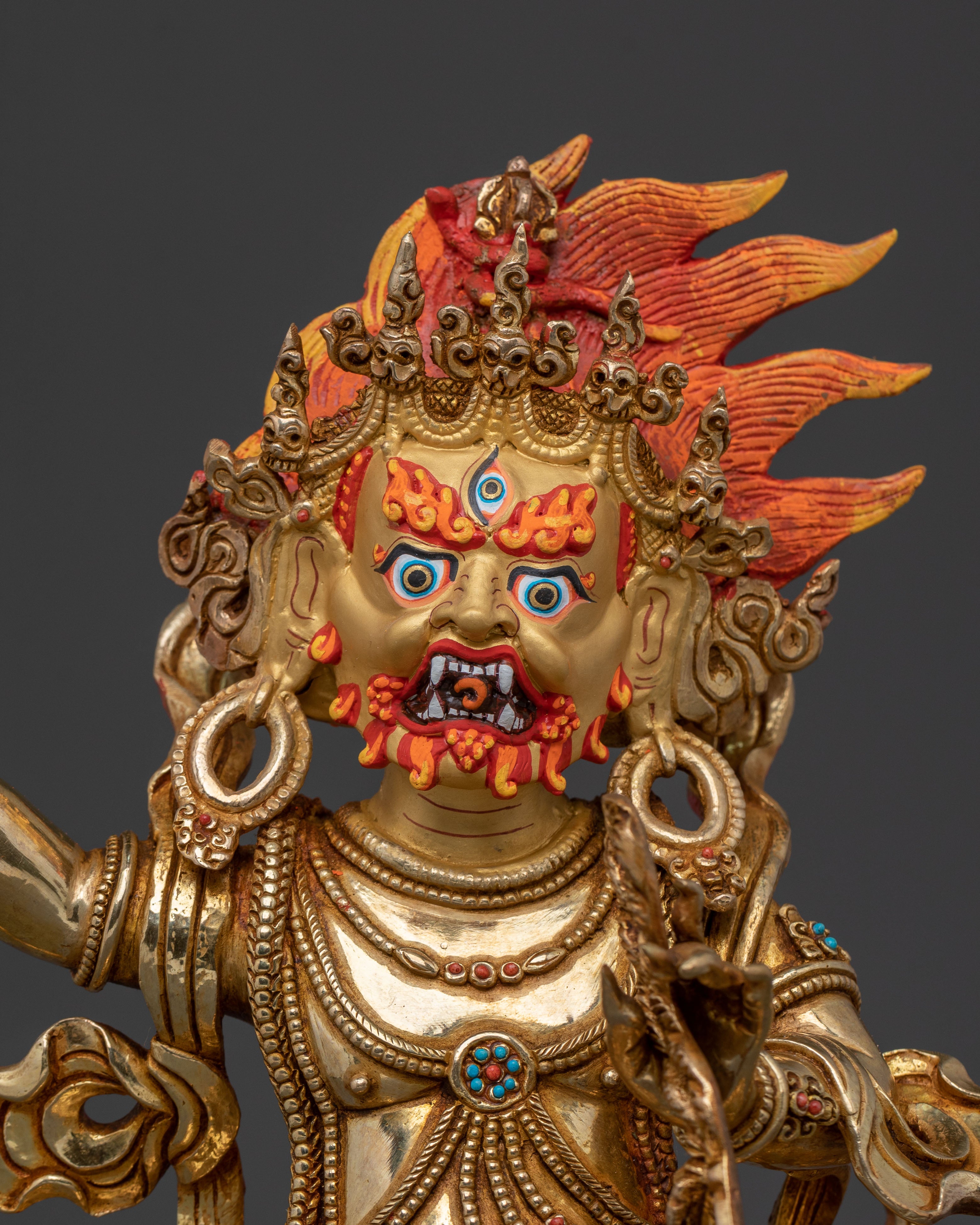 Vajrapani Sacred: 24K Gold Gilded Statue