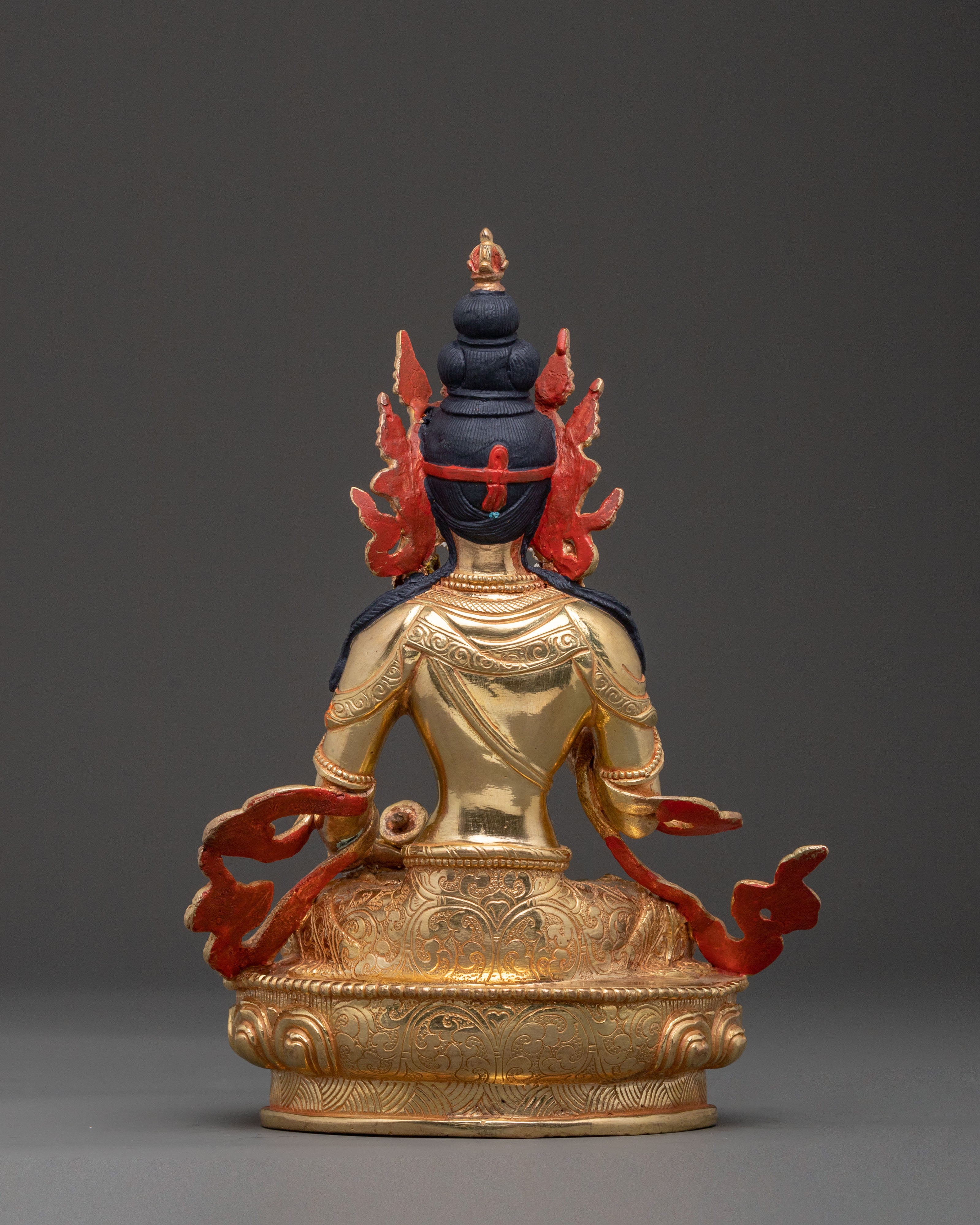 Vajrasattva Statue 24K Gold Gilded Statue: Central Deity