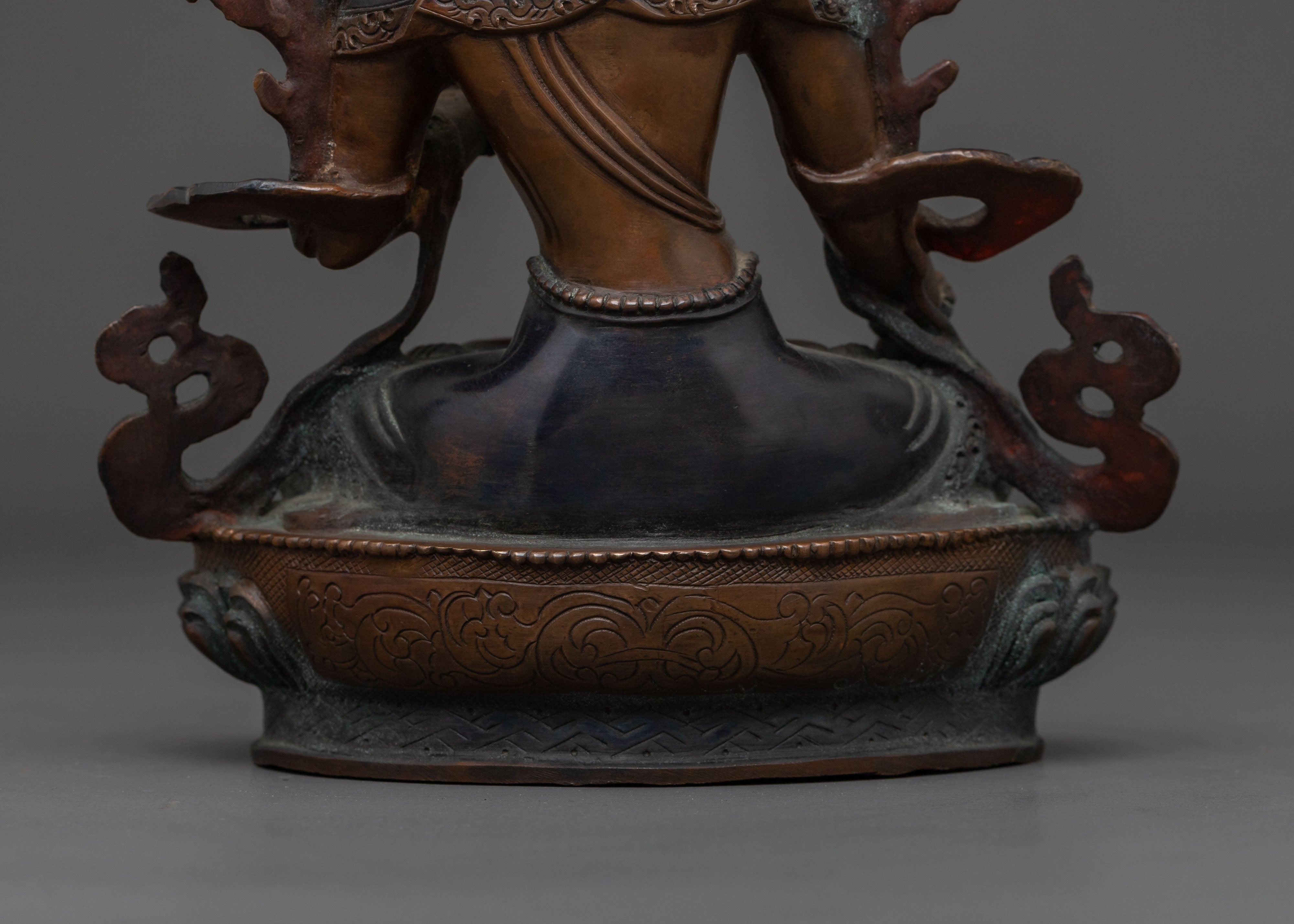 Tibetan Buddhist Goddess White Tara Figurine | Meditation Altar Decor