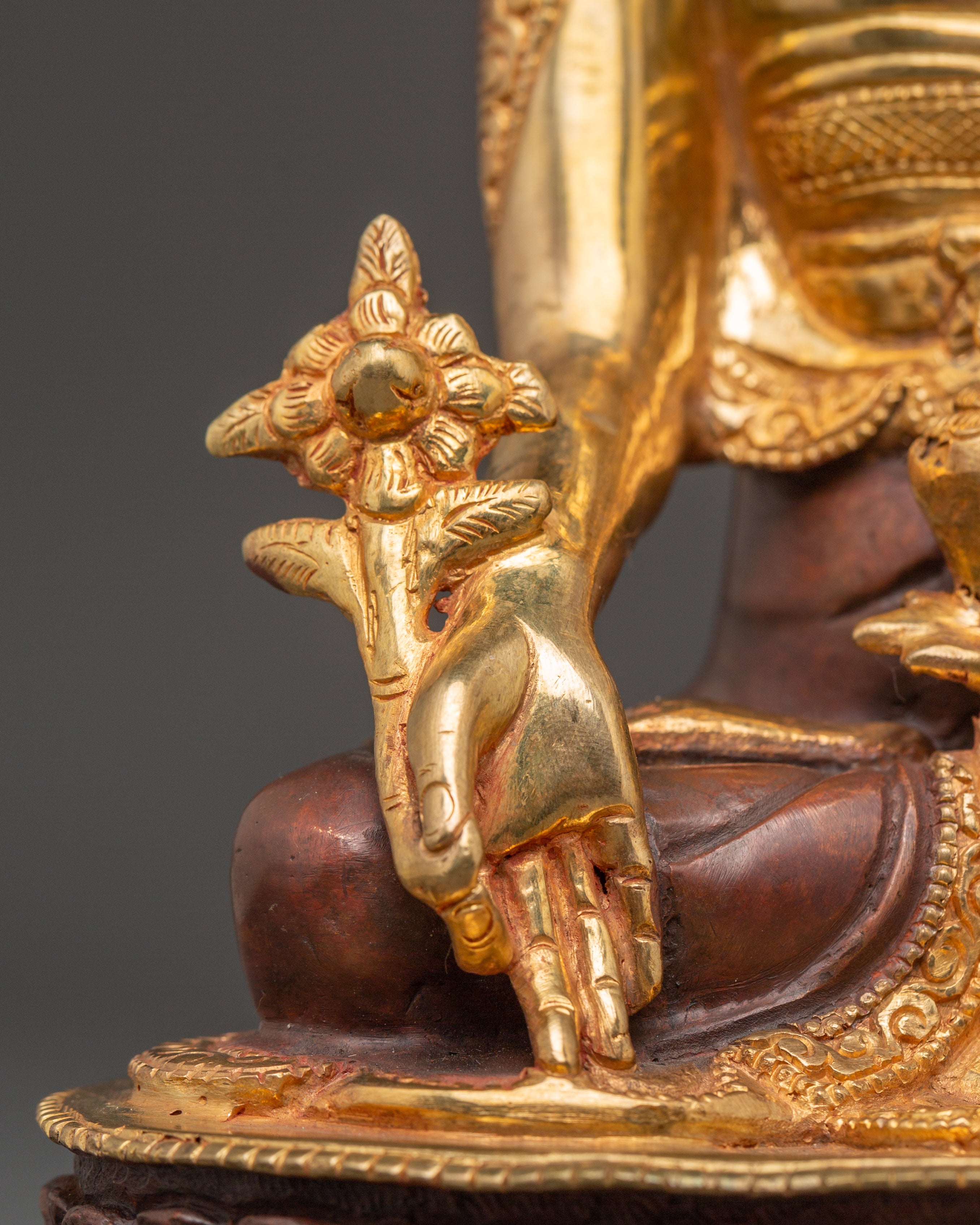 24K Gold Glided Statue Of Healing Buddha | Peaceful Statue
