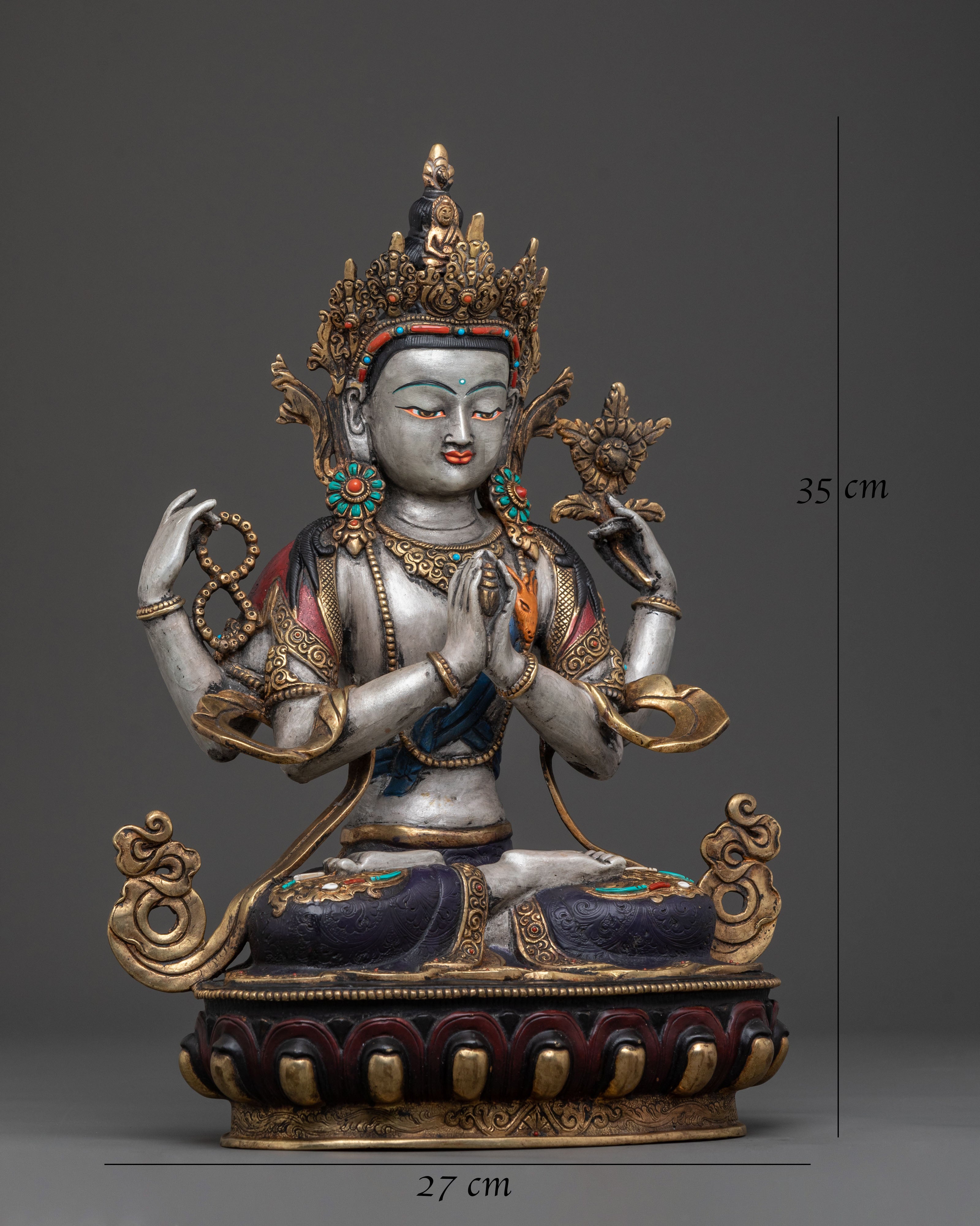 5 Bodhisattva Divine Statue Set | Five Wisdom & Compassion Deities