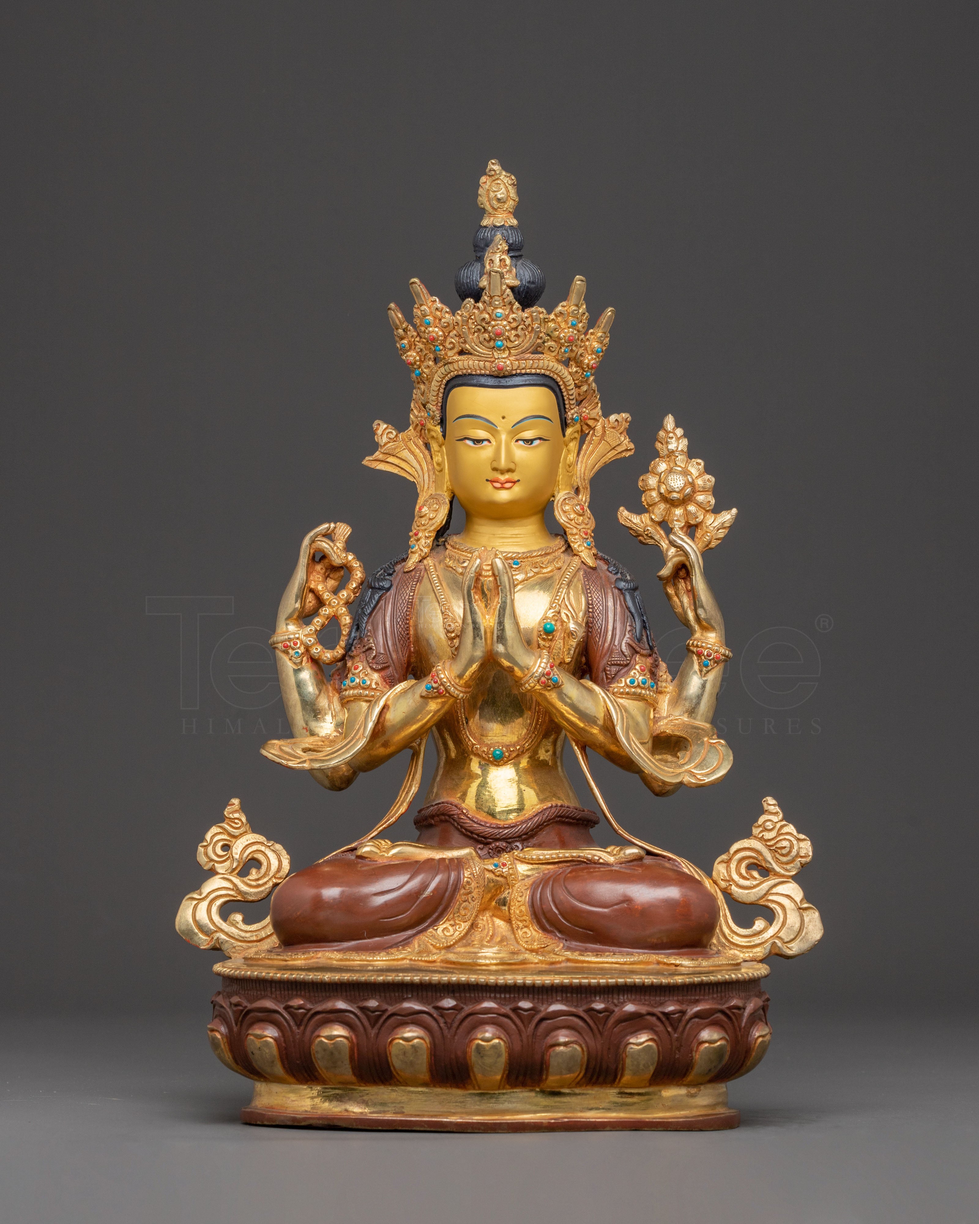 Handmade Bodhisattva Avalokiteshvara Copper Statue