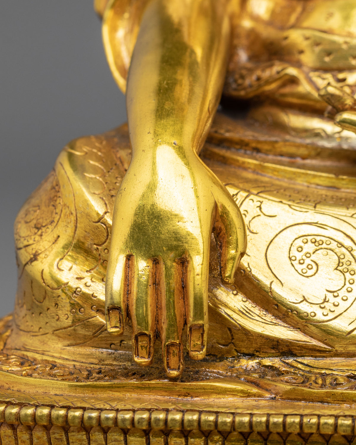 Guru Shapdum Tibetan Buddhist Sculpture: Sacred Master Statue