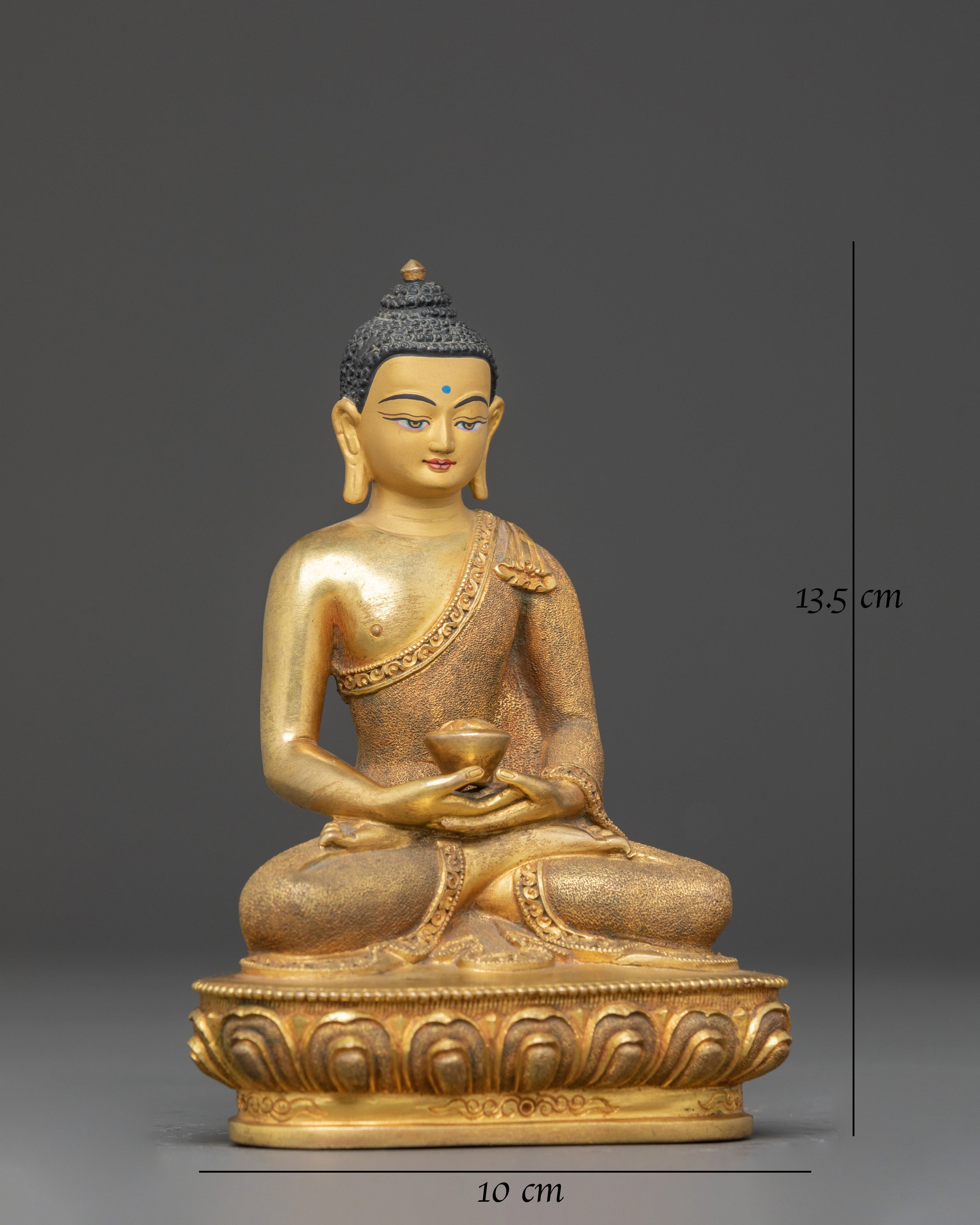 Peaceful Buddha Amitabha Golden Statue 