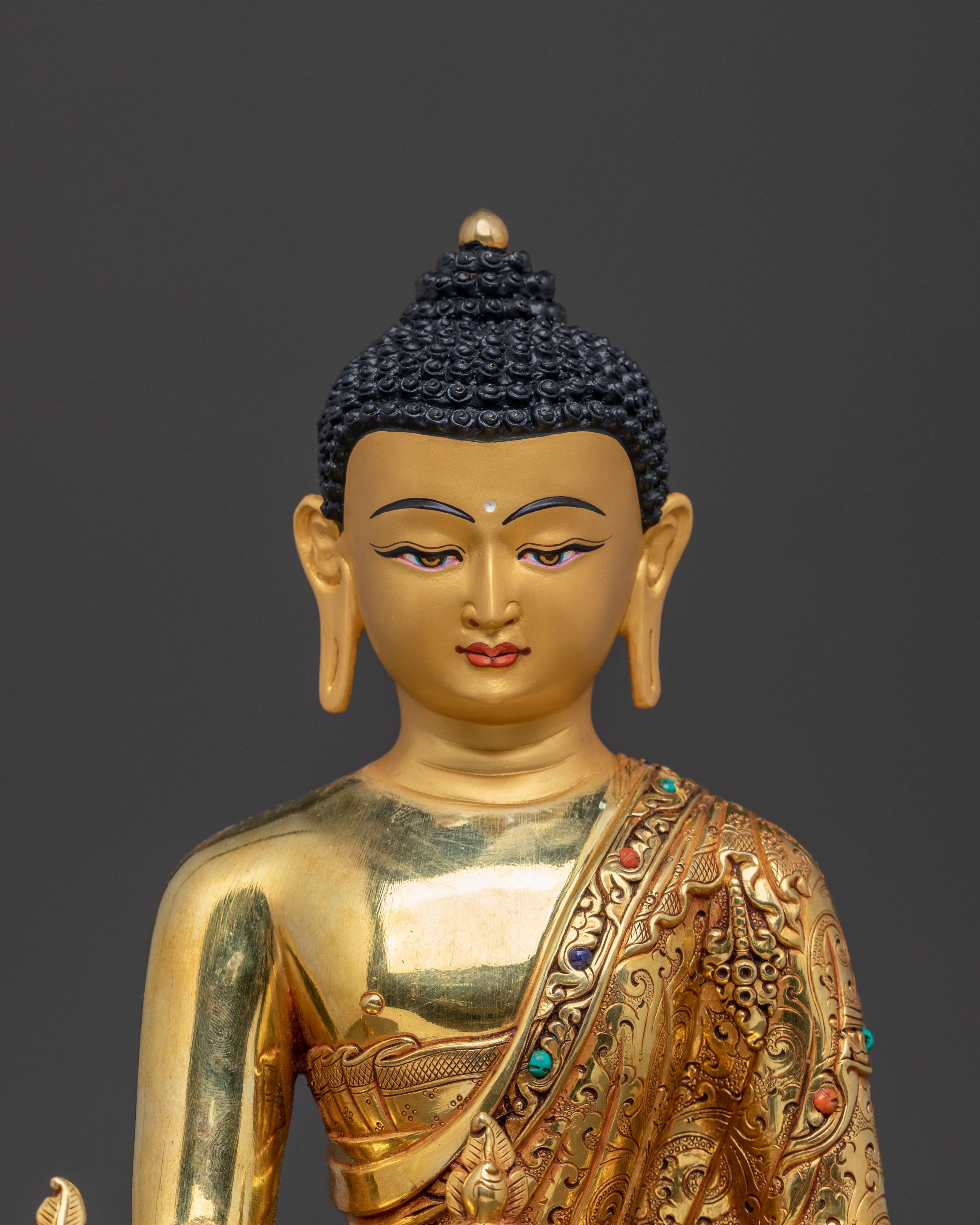 Medicine Buddha Golden Figurine | Spiritual Healing