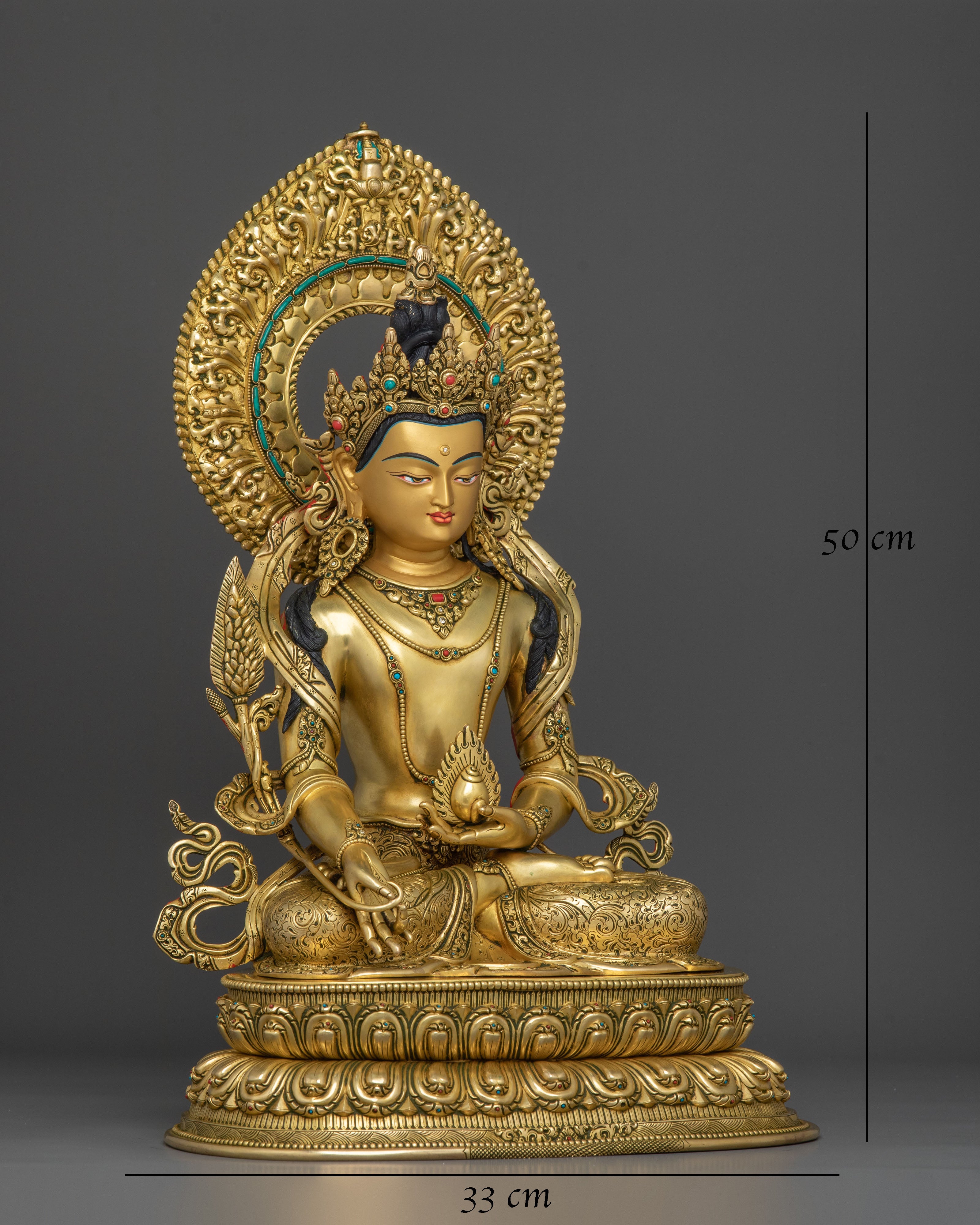 Handmade Kshitigarbha Sculpture | Himalayan Altar Decor