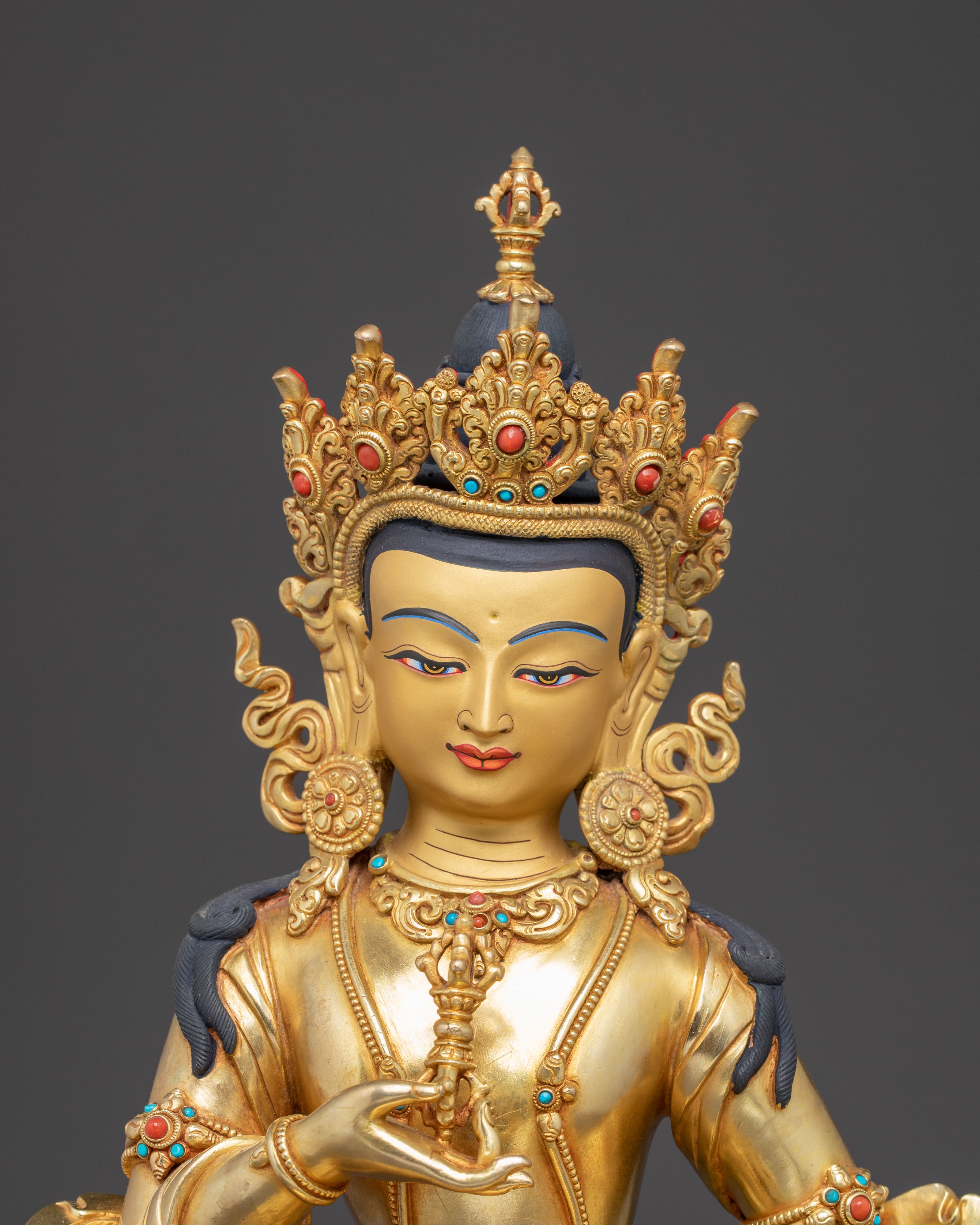 Handmade Dorje Sempa Statue of Purification - Exquisite Gold Gilded