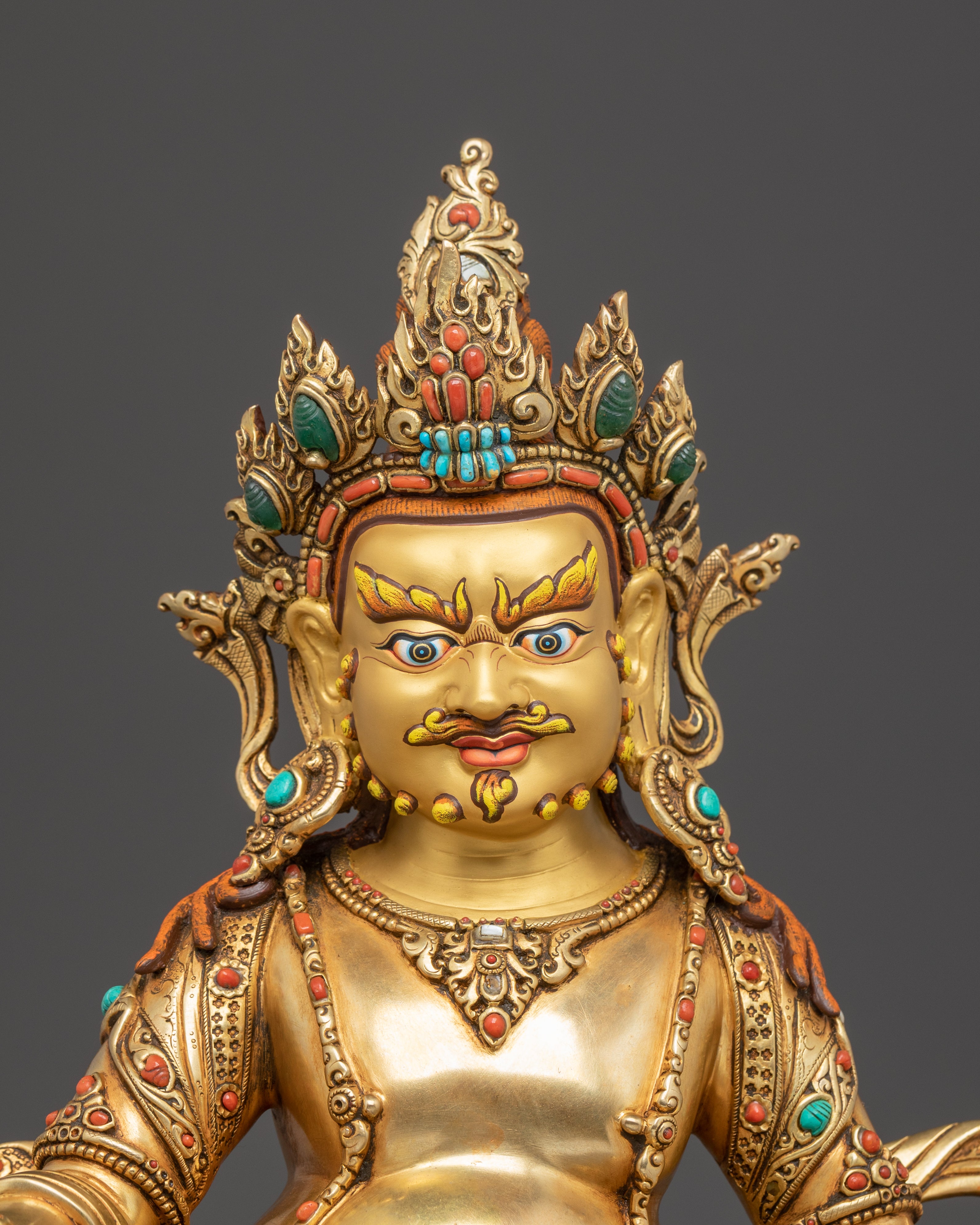 Handmade Golden Statue of Dzambhala | Prosperity Icon