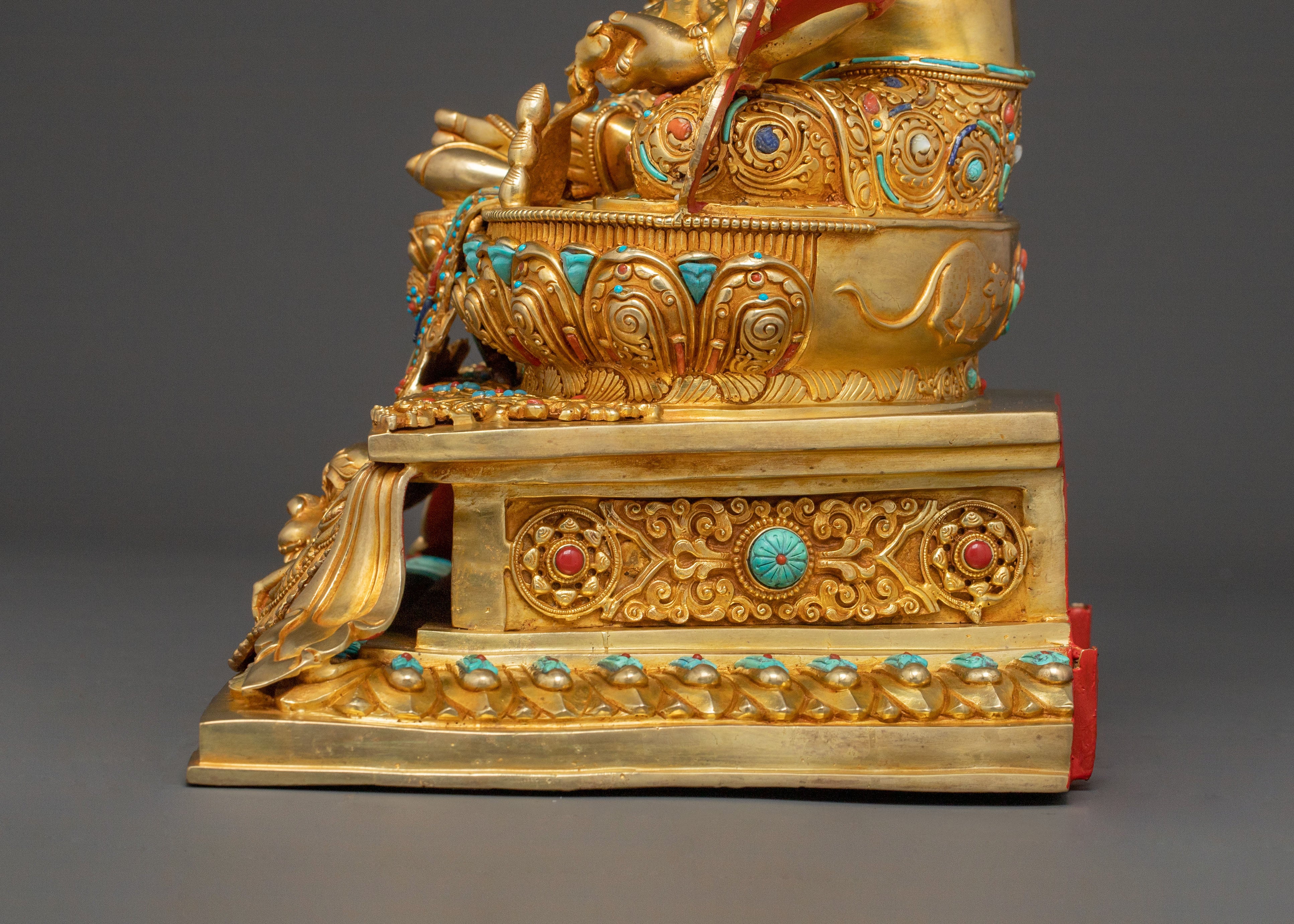 Dzambhala Statue on Throne | Altar Home Decor