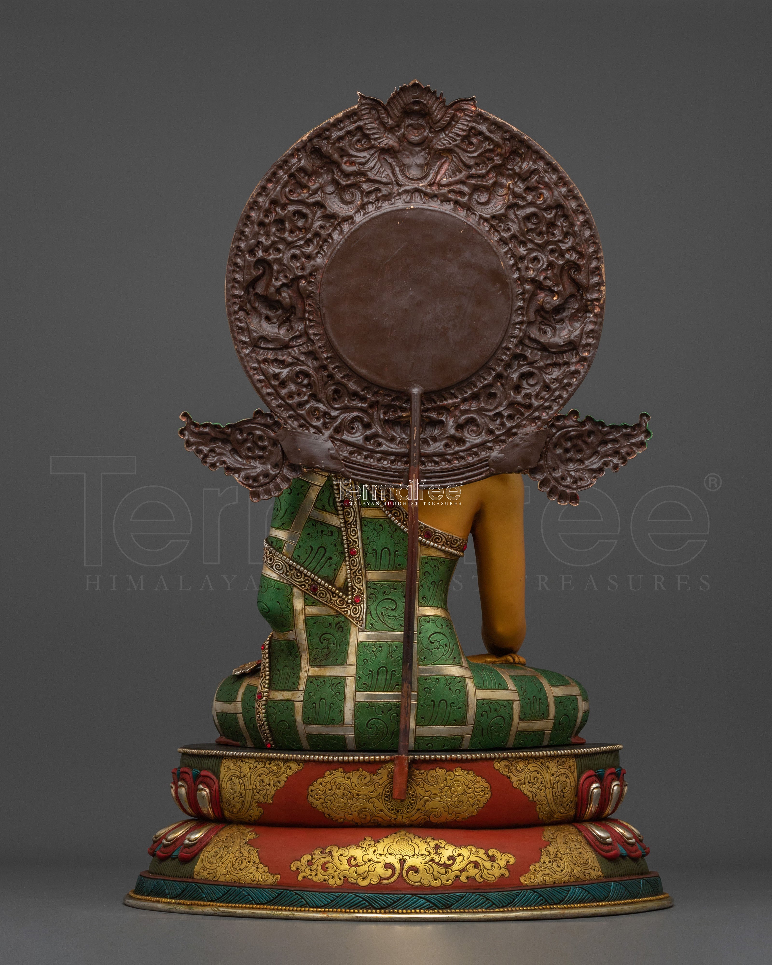 Shakyamuni Buddha Statue: 24K Gold Gilded