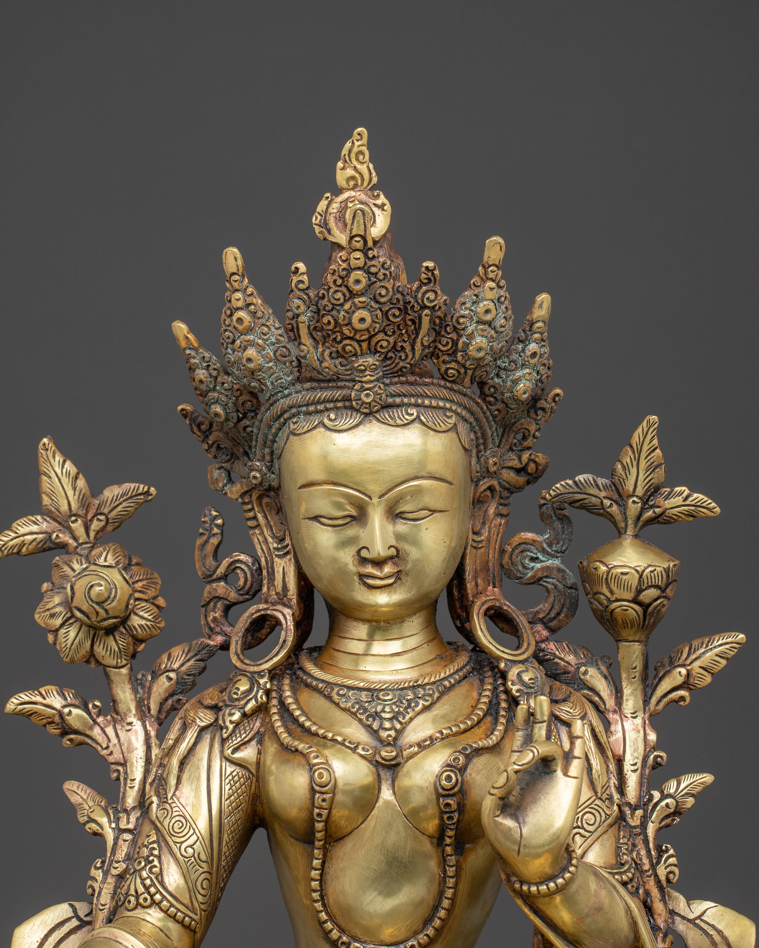 Green Tara Statue: Embodiment of Enlightened Action