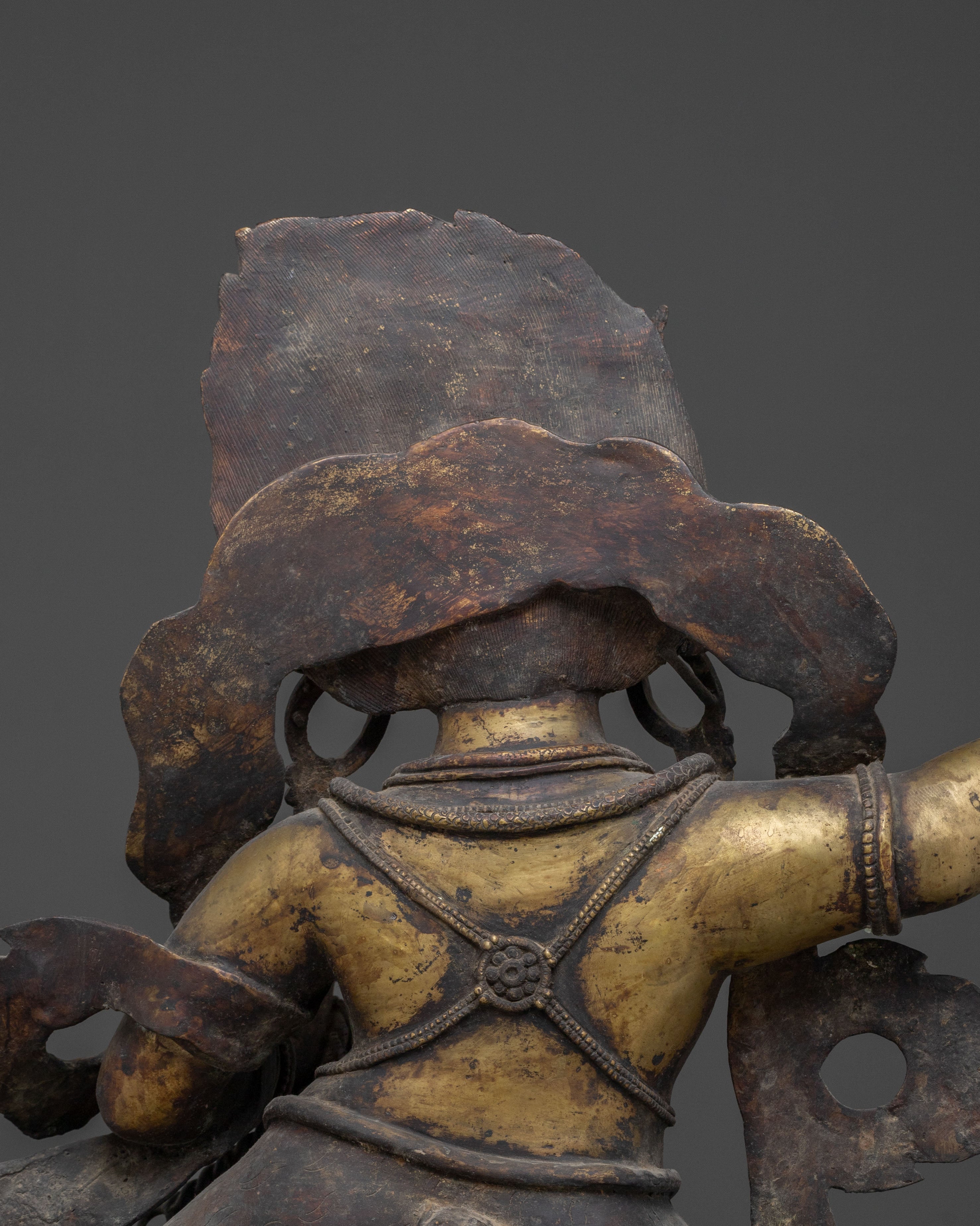 Himalayan Vajrapani Sculpture | Oxidized Copper Art