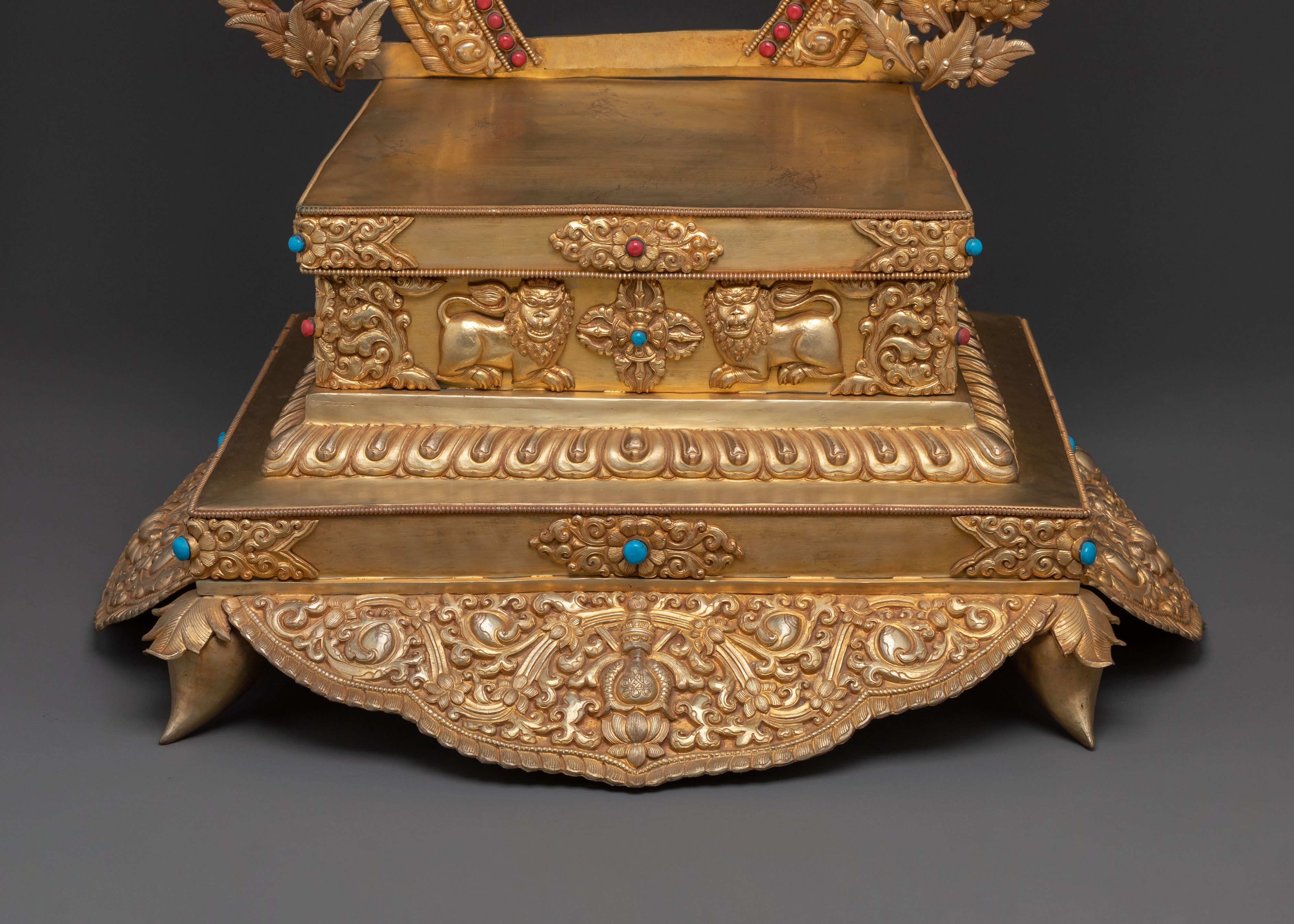 Throne, 24K Gold Gilded Altar Base | Sacred Altar Seat for Statues