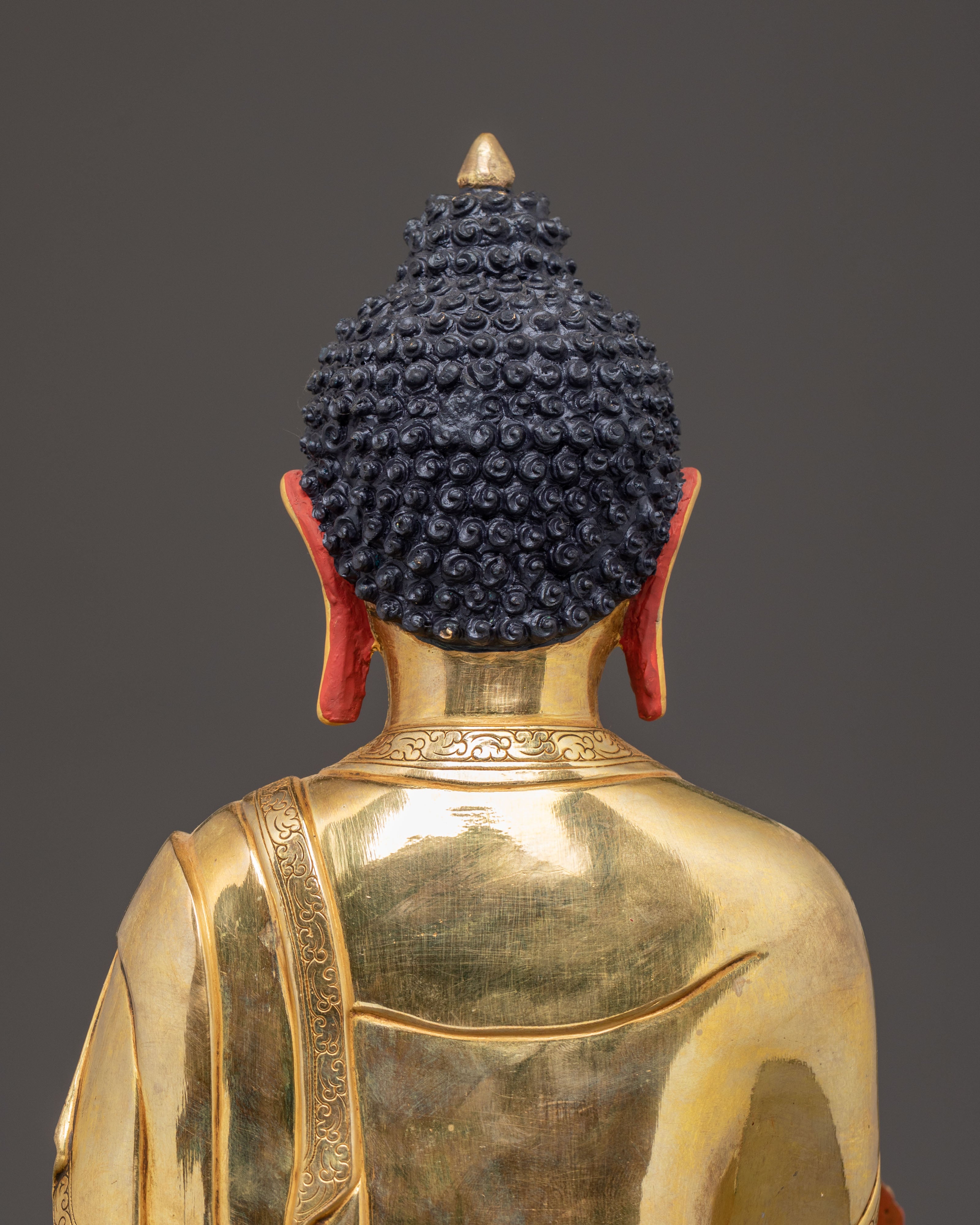 Golden Medicine Buddha Handcrafted Statue | 24K Gold Gilded Figure