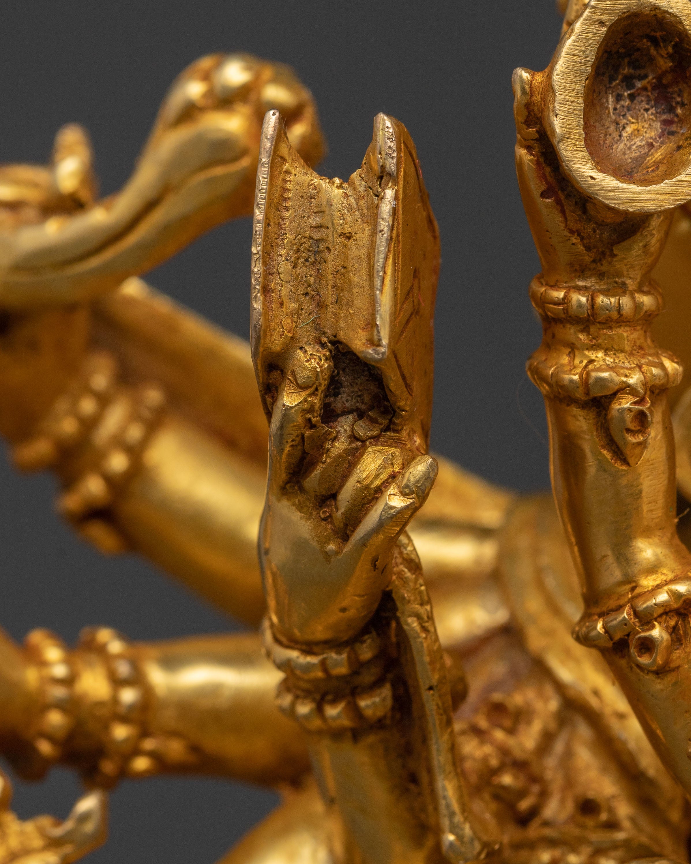 Chakrasamvara Sacred 24K Gold Gilded Statue with Consort