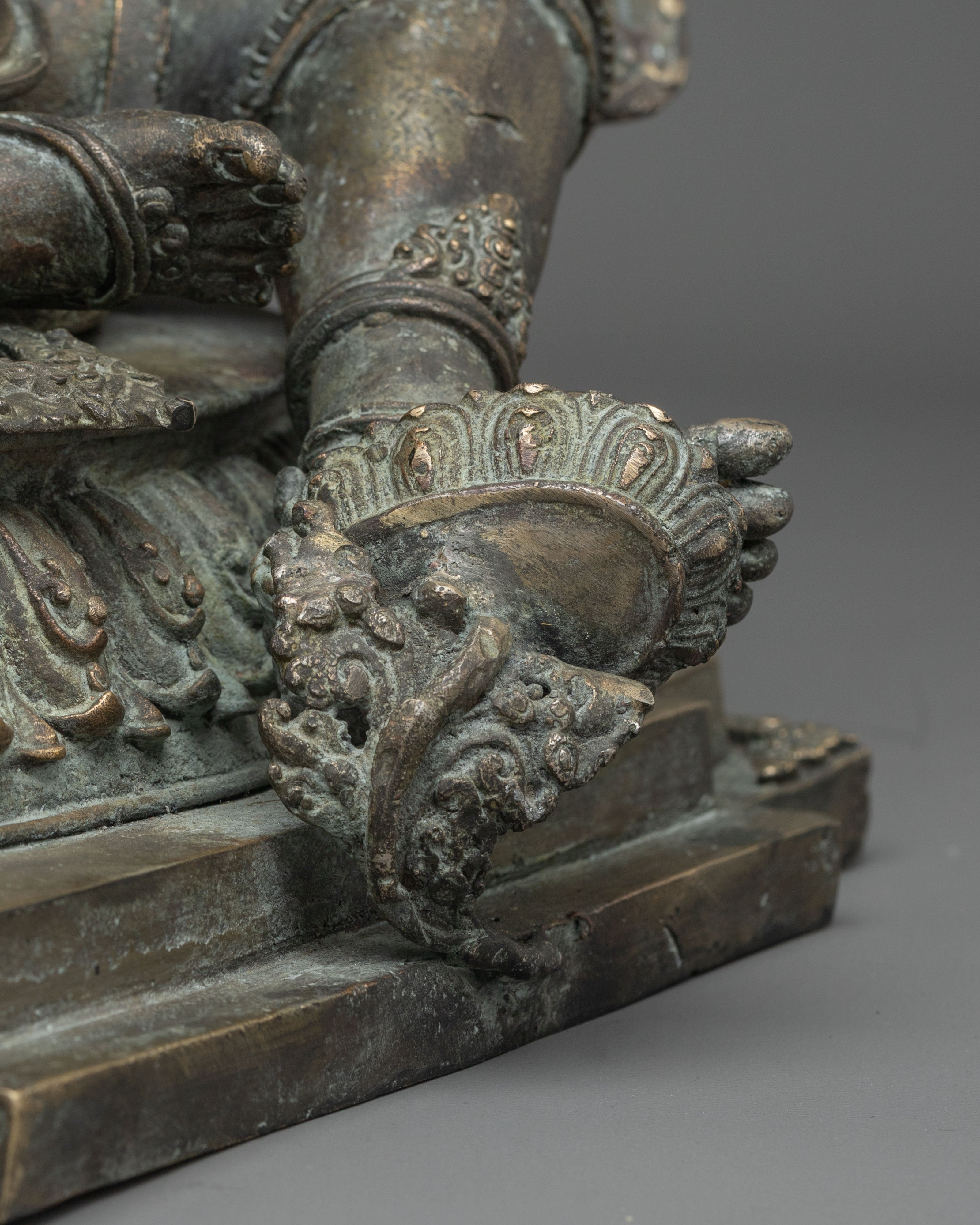 Tikshna Manjushri Spiritual Copper Statue | Antique Finish