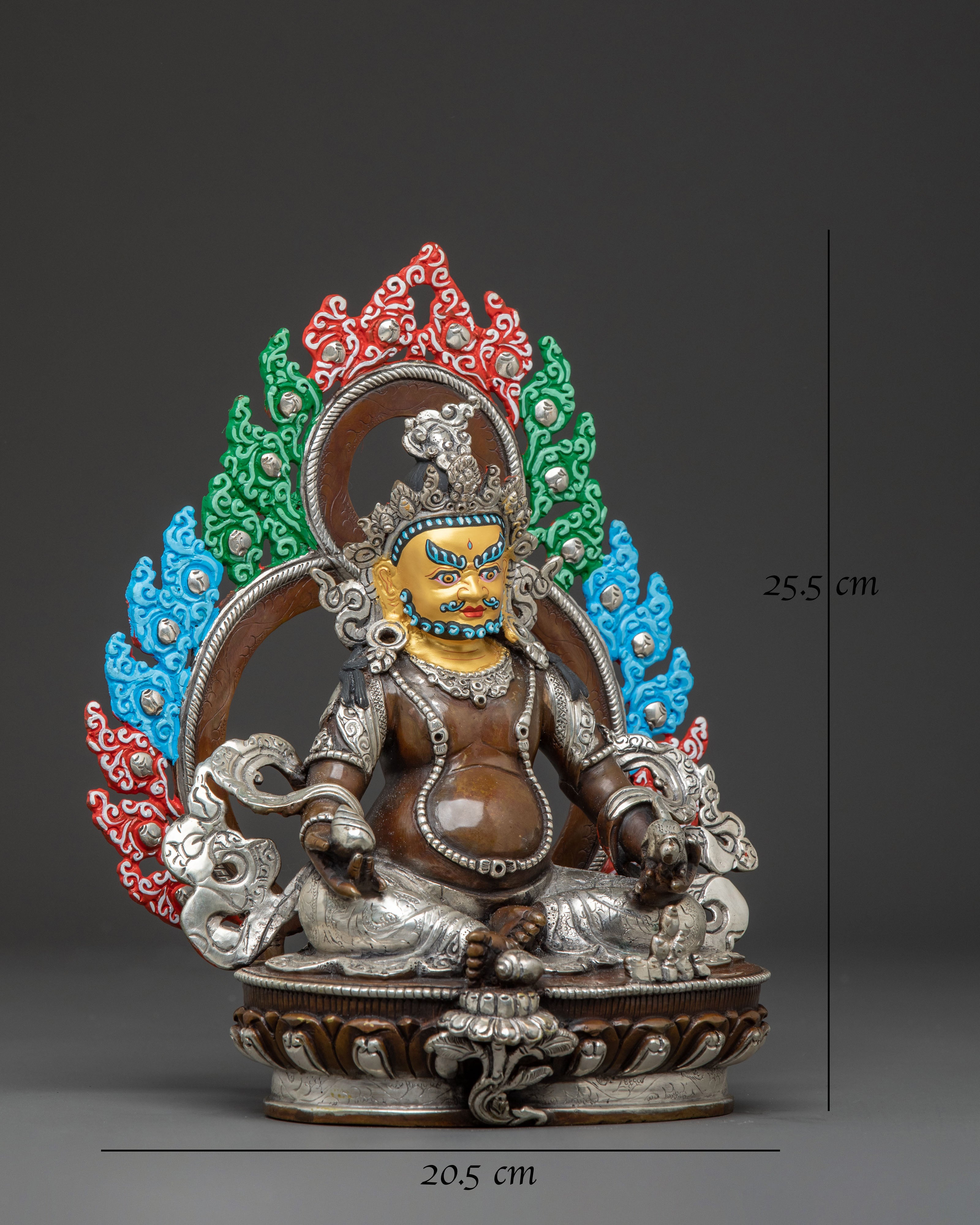Dzambhala Spiritual Prosperity Statue – Handcrafted Gilded Serenity