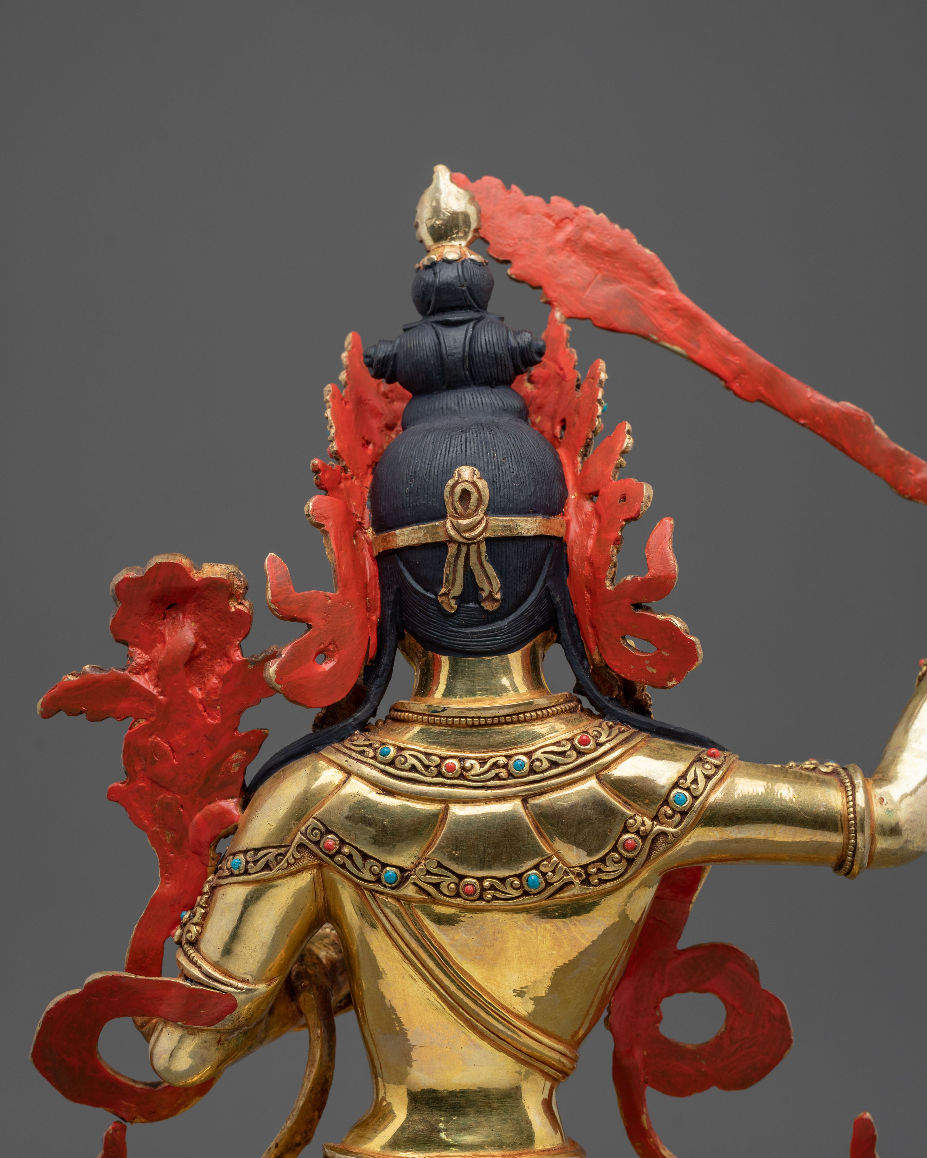 Manjushri Flaming Sword Wisdom Sculpture | Deity of Transcendent Knowledge