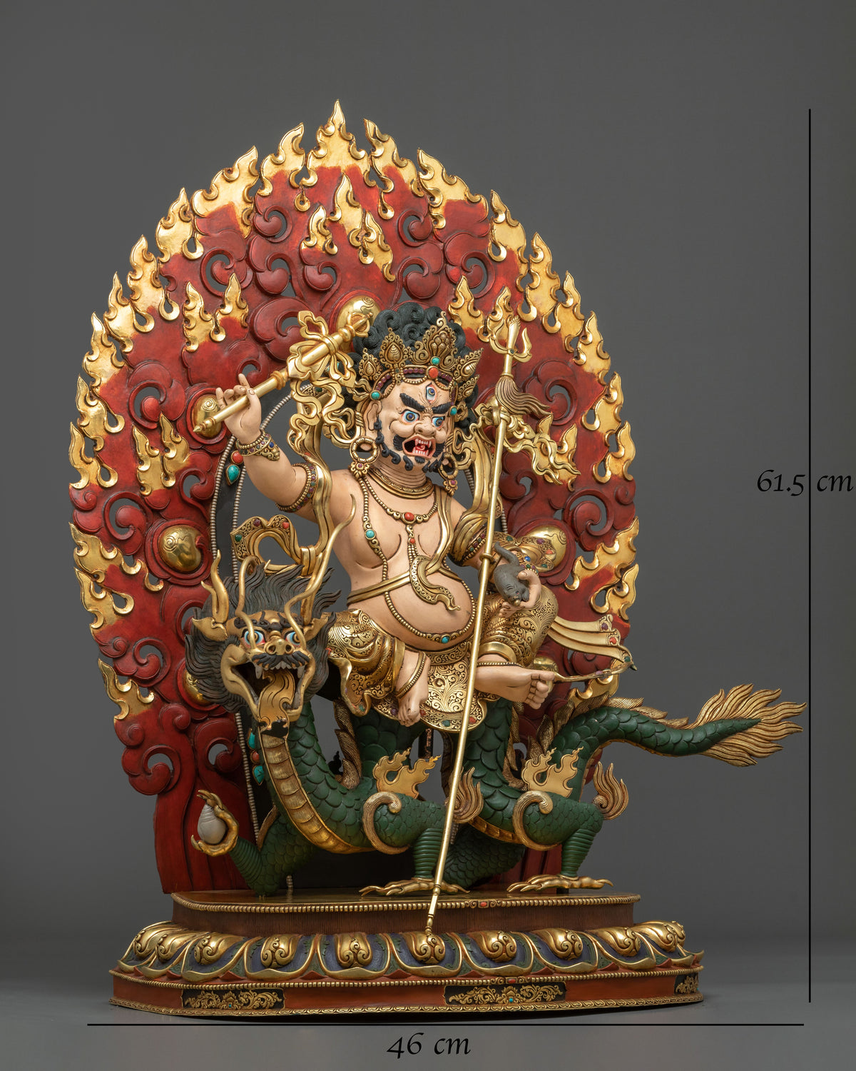 White Dzambhala Statue | Handcrafted Sacred Copper Figurine