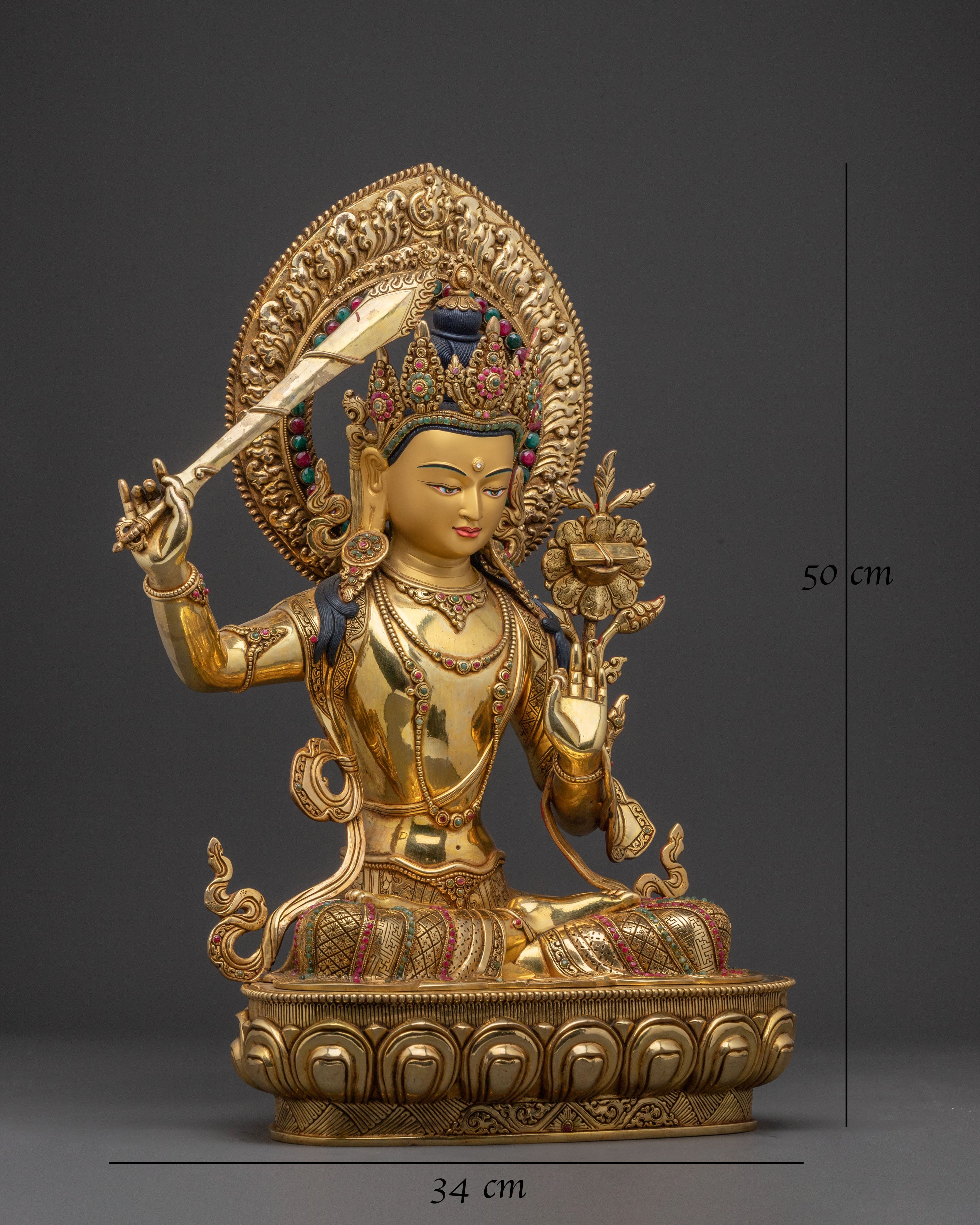 Manjushri Traditional Statue: The Supreme Wisdom Bodhisattva