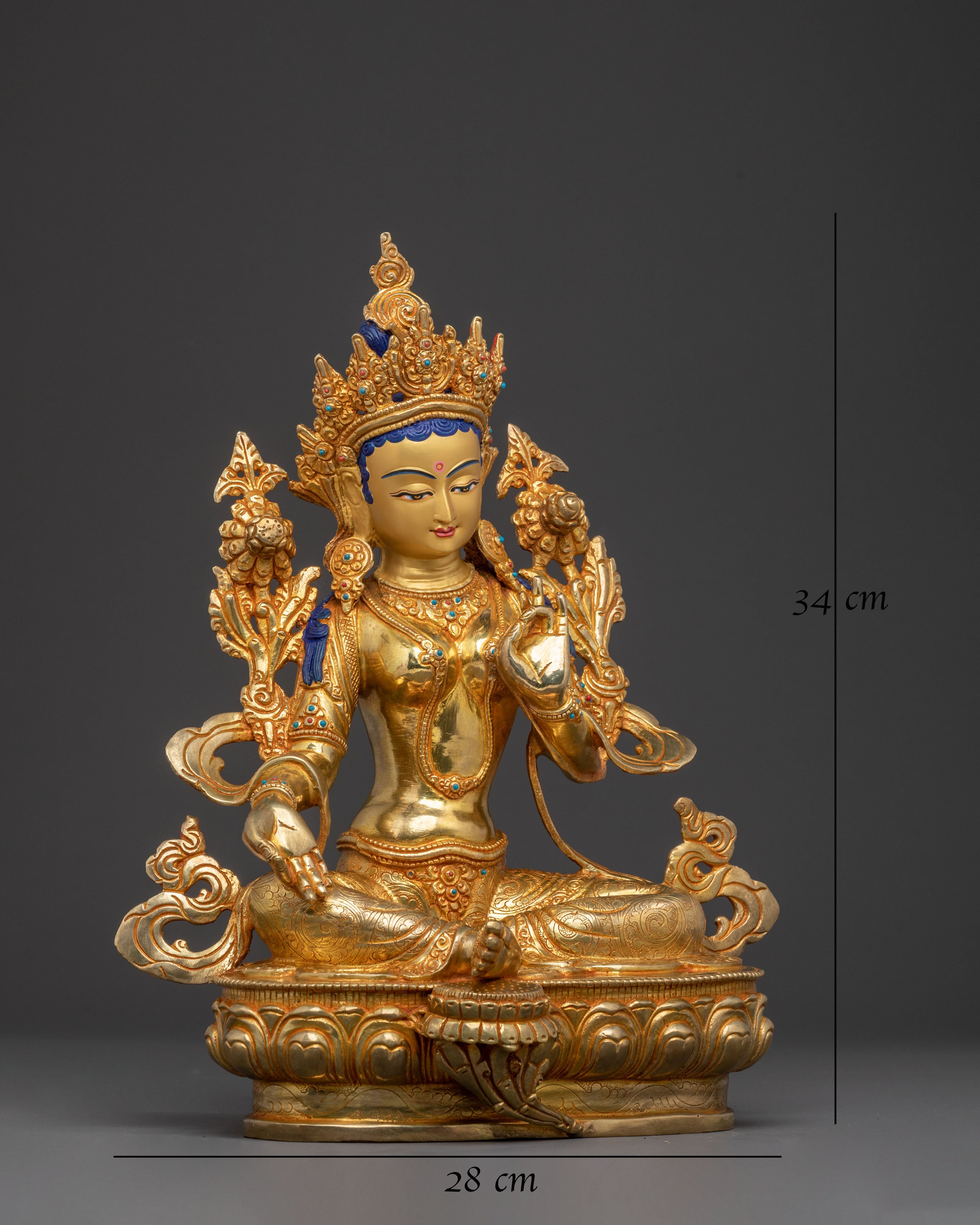 Handcrafted Green Tara Blessing Statue