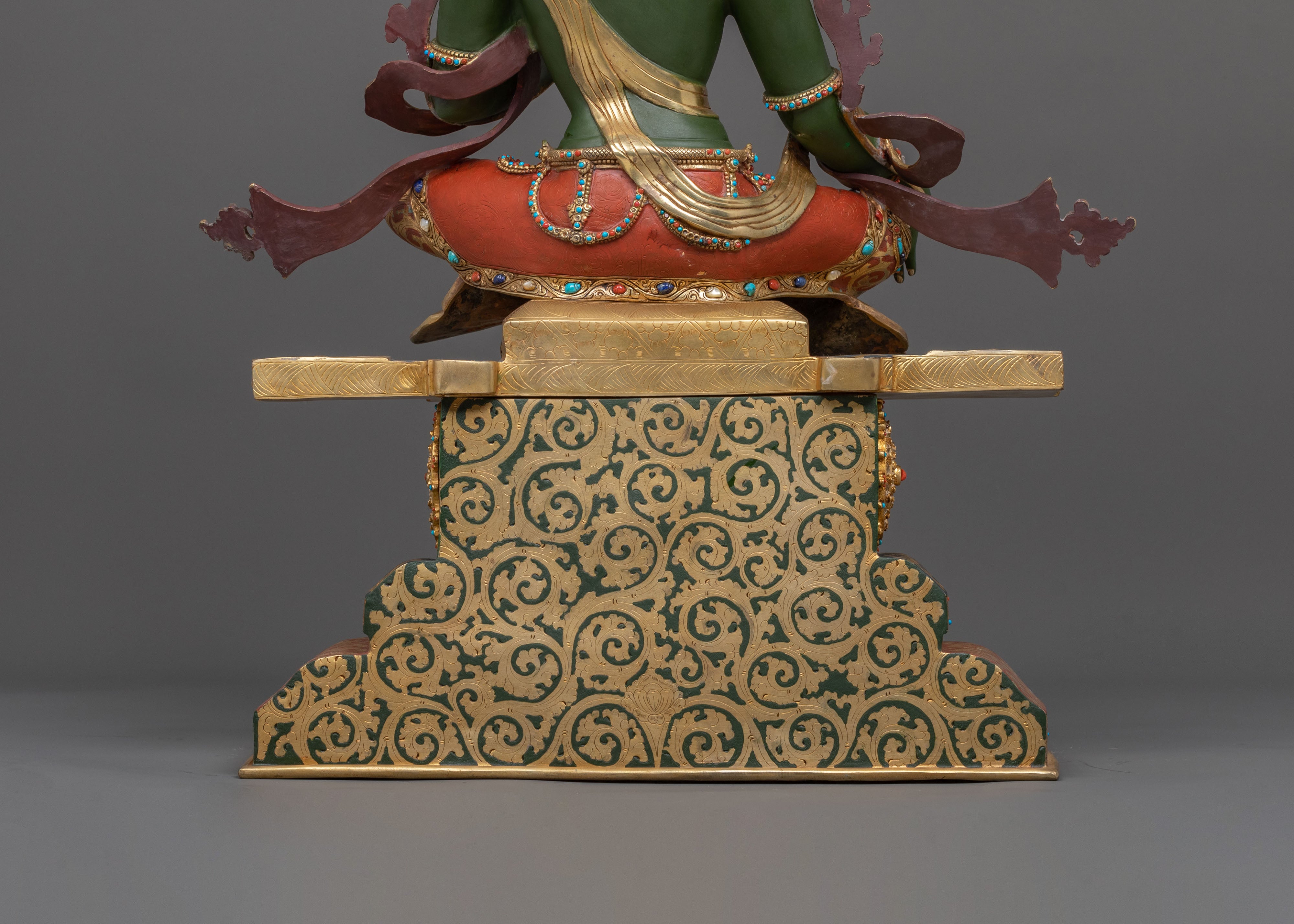 Handmade Green Tara Spiritual Statue | Home Decor