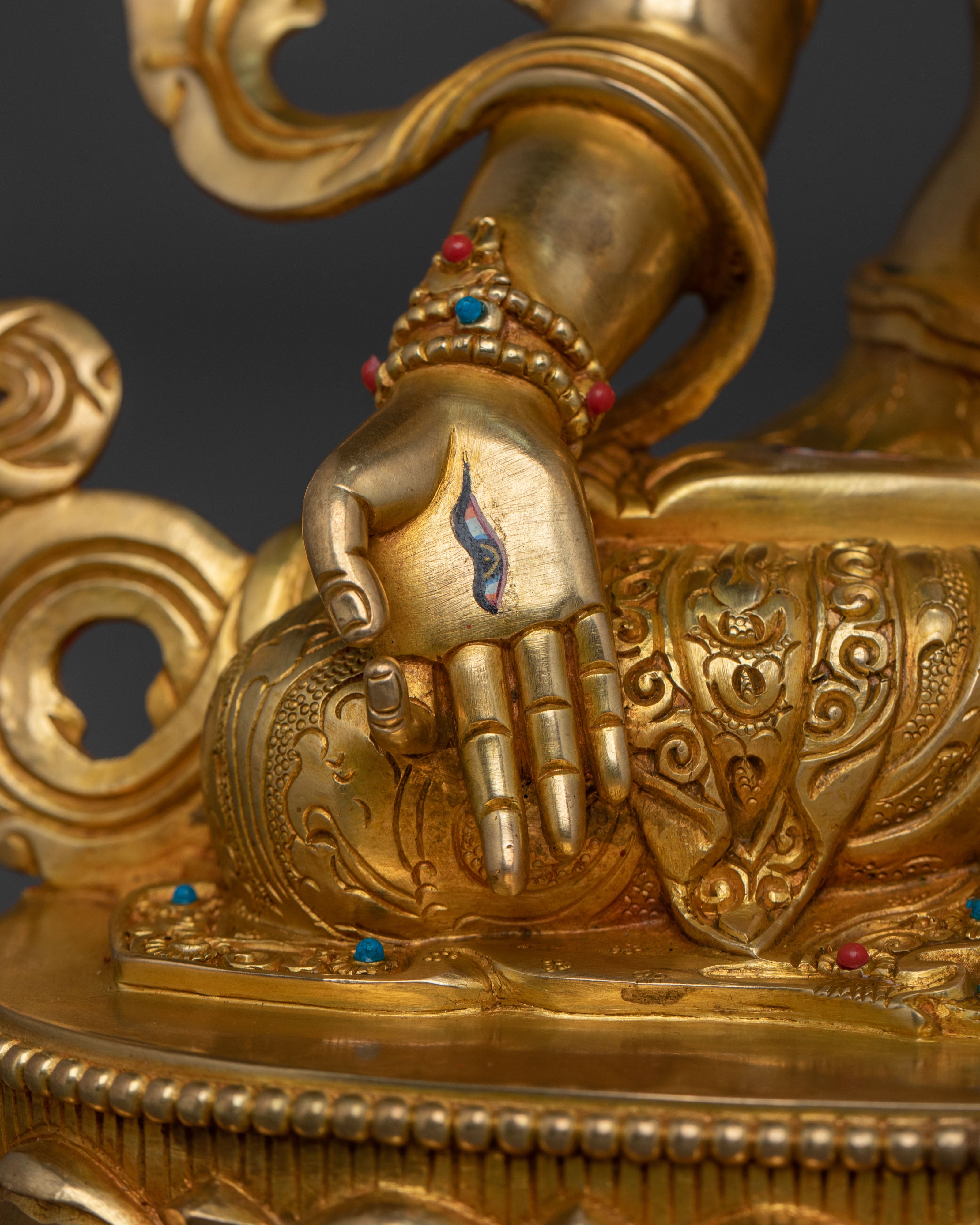 White Tara Tibetan Sculpture | Goddess of Compassion and Longevity
