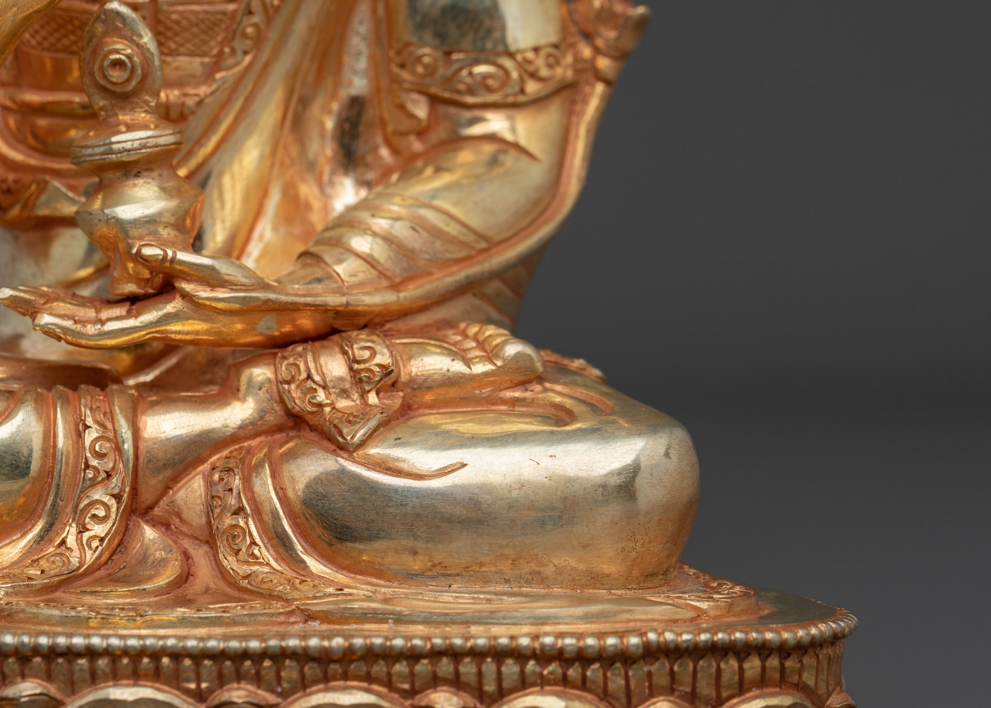 Tsongkhapa Golden Sculpture | Tibetan Buddhist Master