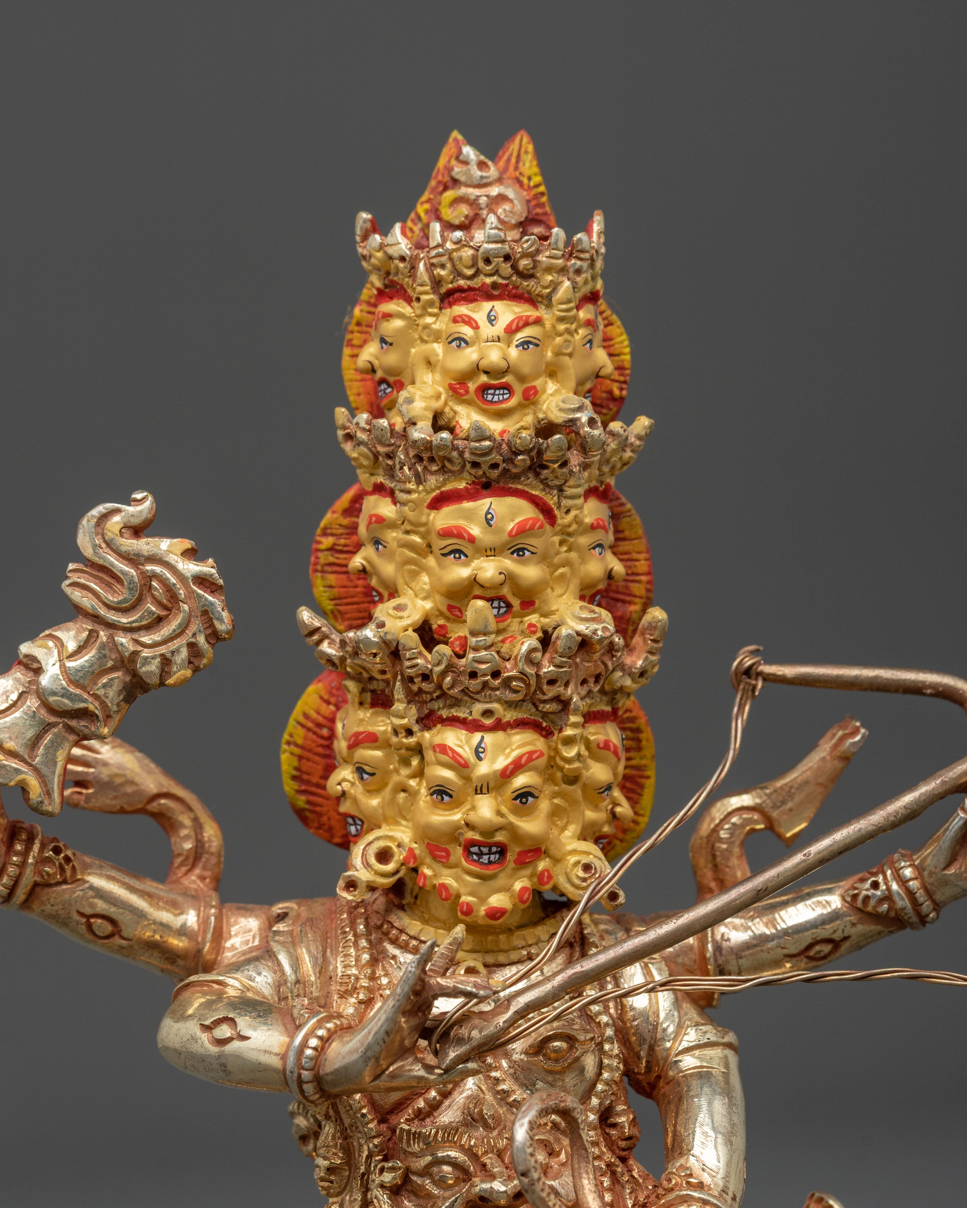 Three Nyingma Dharmapalas Statue Set | Tibetan Wrathful Protector Deities