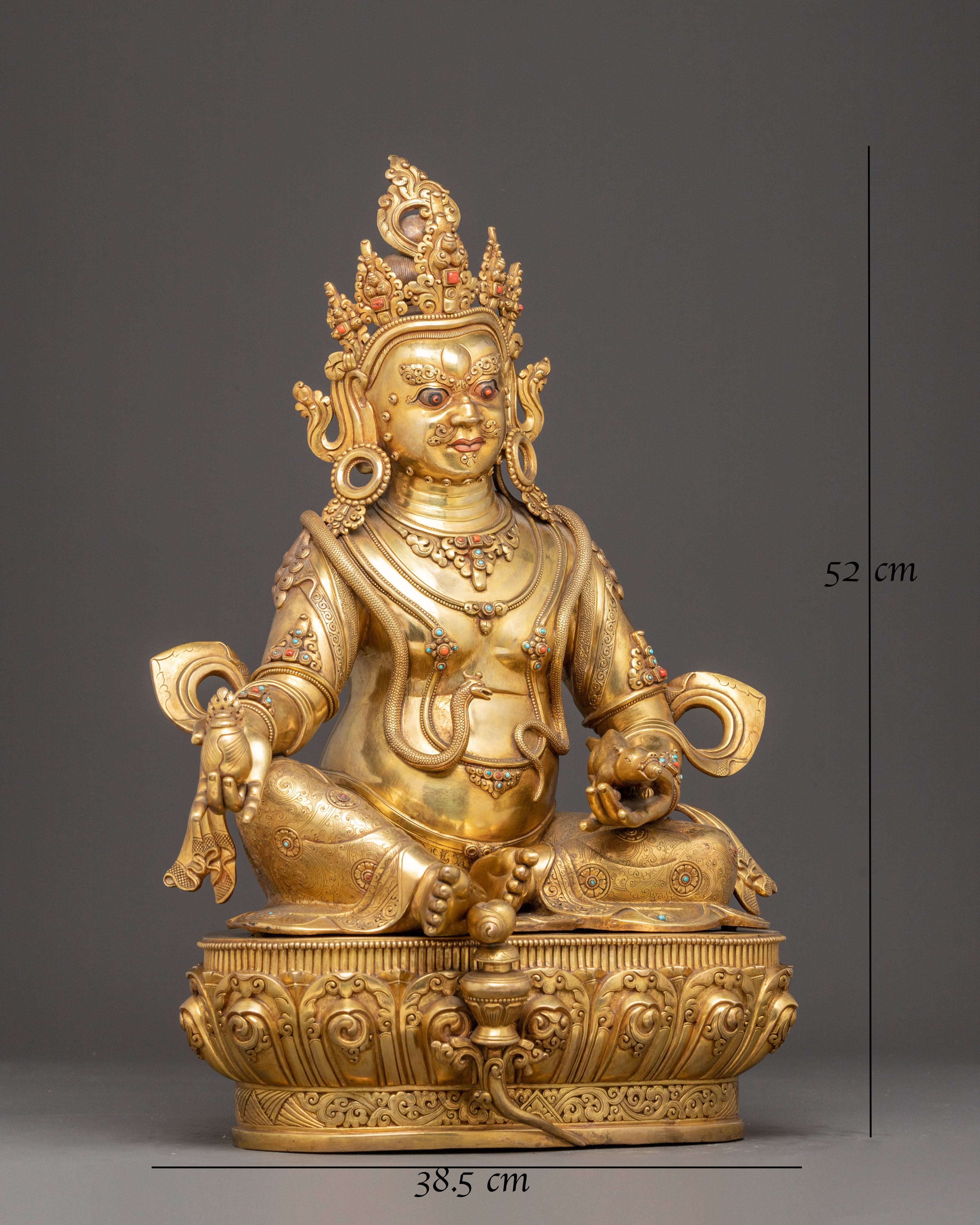 Golden Statue of Wealth Icon Dzambhala