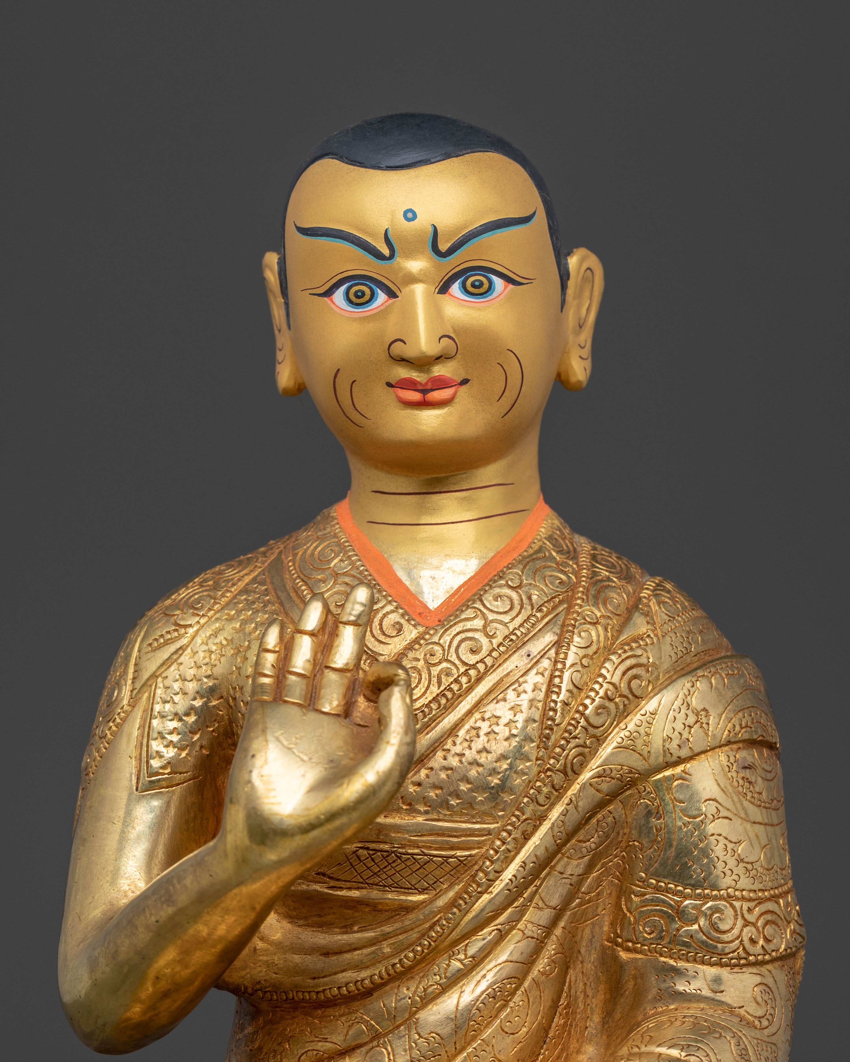 Spiritual Figurine of Tsongkhapa with Disciples | Sacred Statue