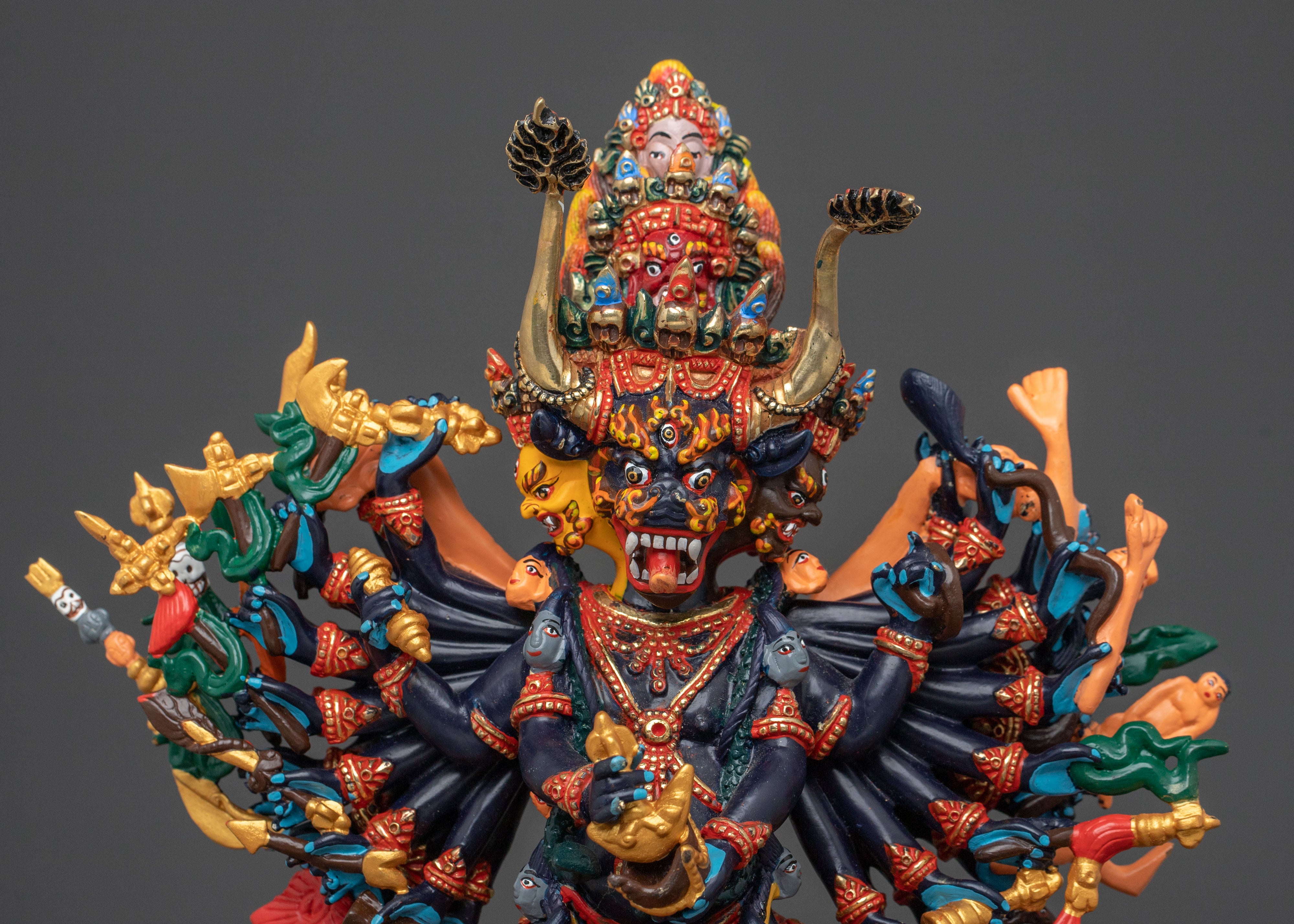Tibetan Protector Yamantaka Statue | Wrathful Deity of Wisdom & Protection