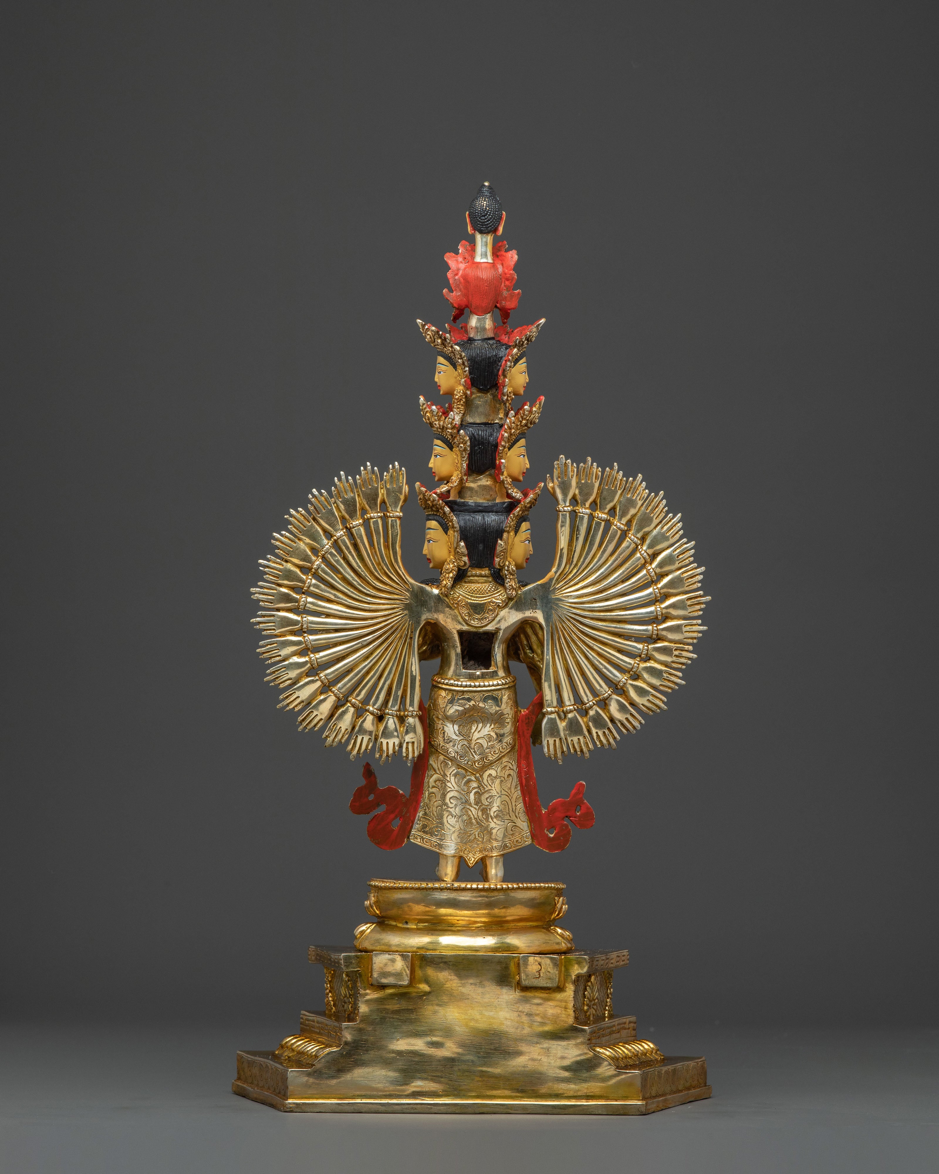 Nepalese 1000 Armed Chenrezig Statue | Tibetan Bodhisattva of Compassion