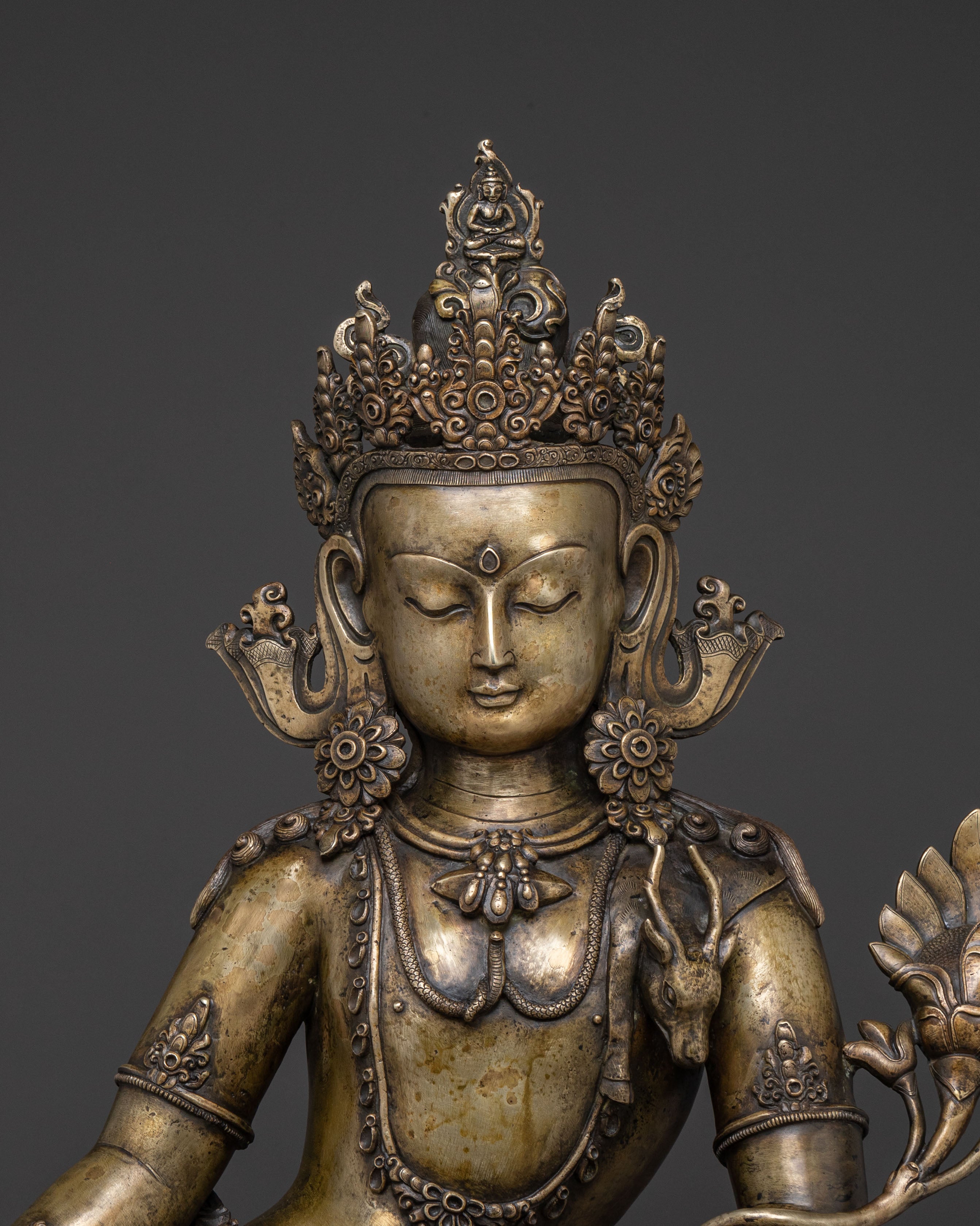 Padmapani Traditional Statue | Lotus-Bearing Bodhisattva