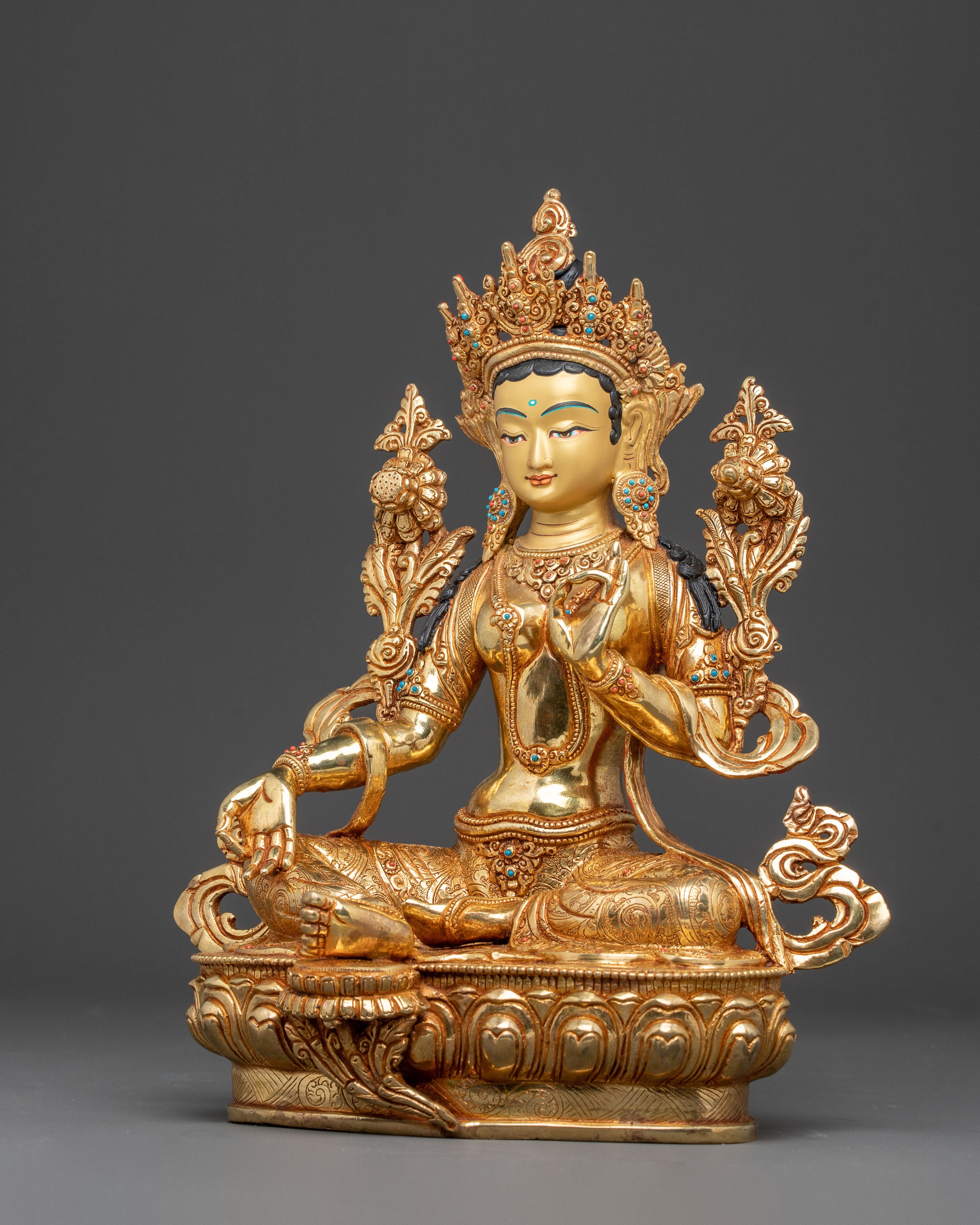 Green Tara Handcrafted Statue | The Swift Liberator