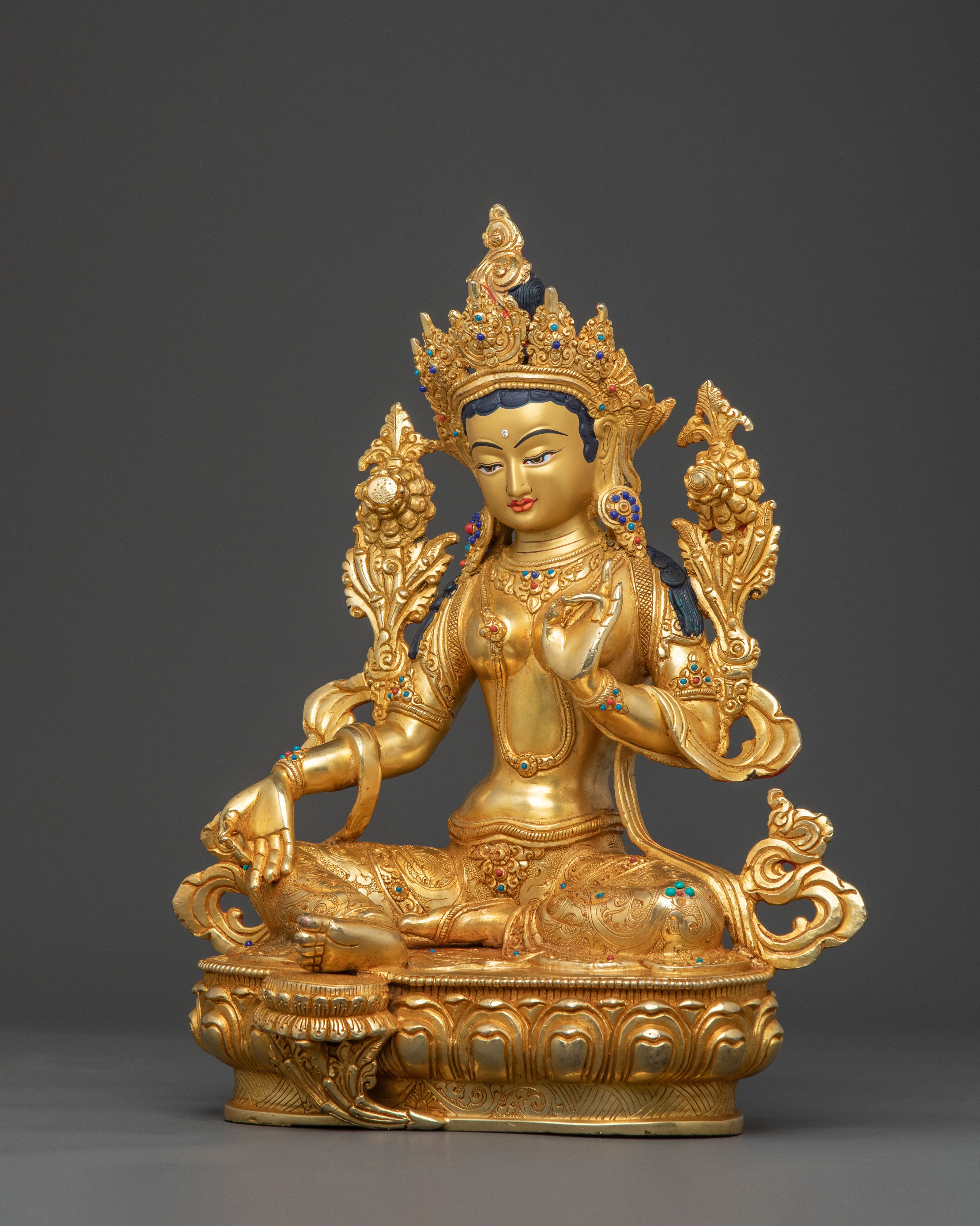 Green Tara Divine Feminine Statue: Goddess of Compassion