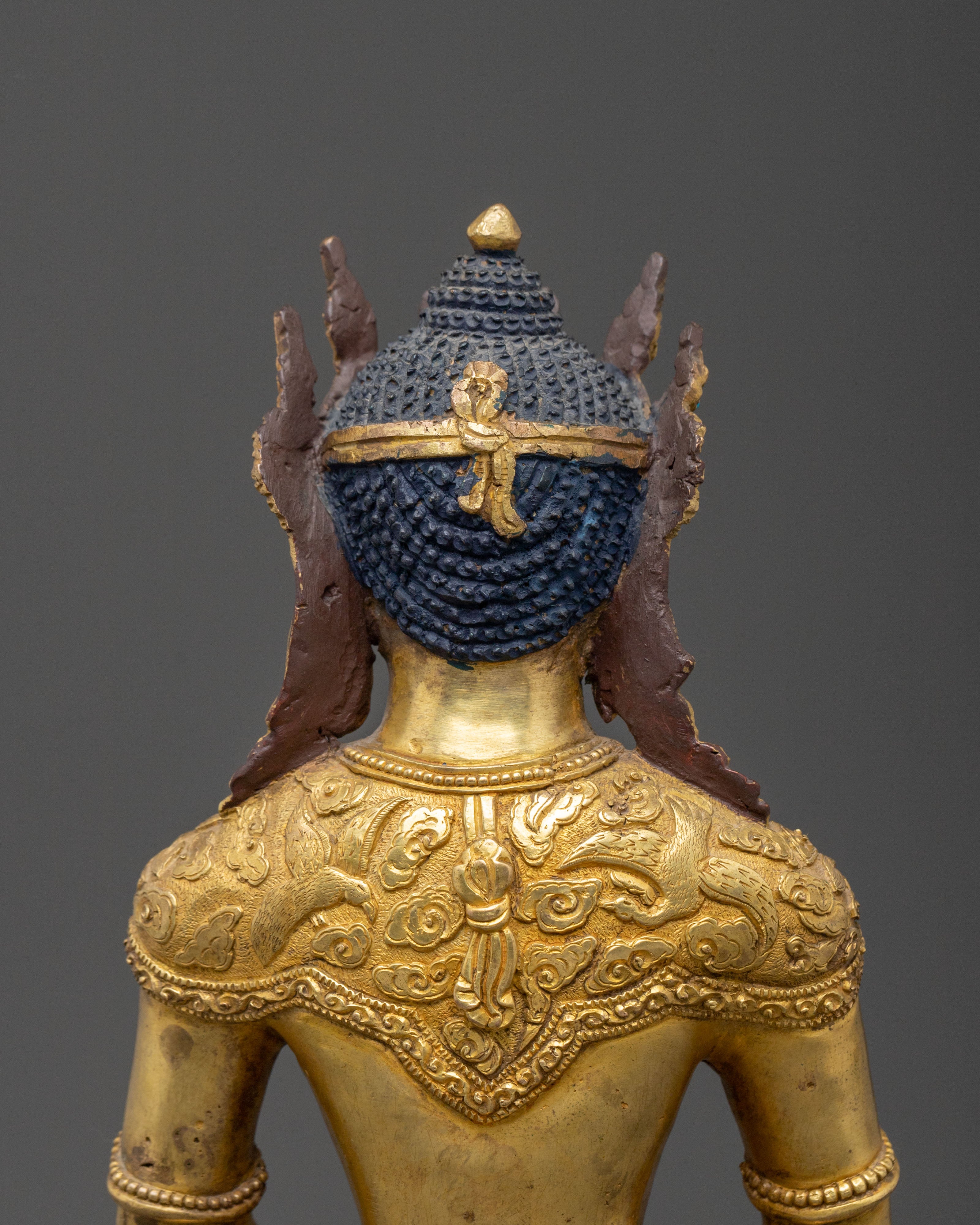 Handcrafted Crown Amitabha Buddha Statue | Boundless Compassion