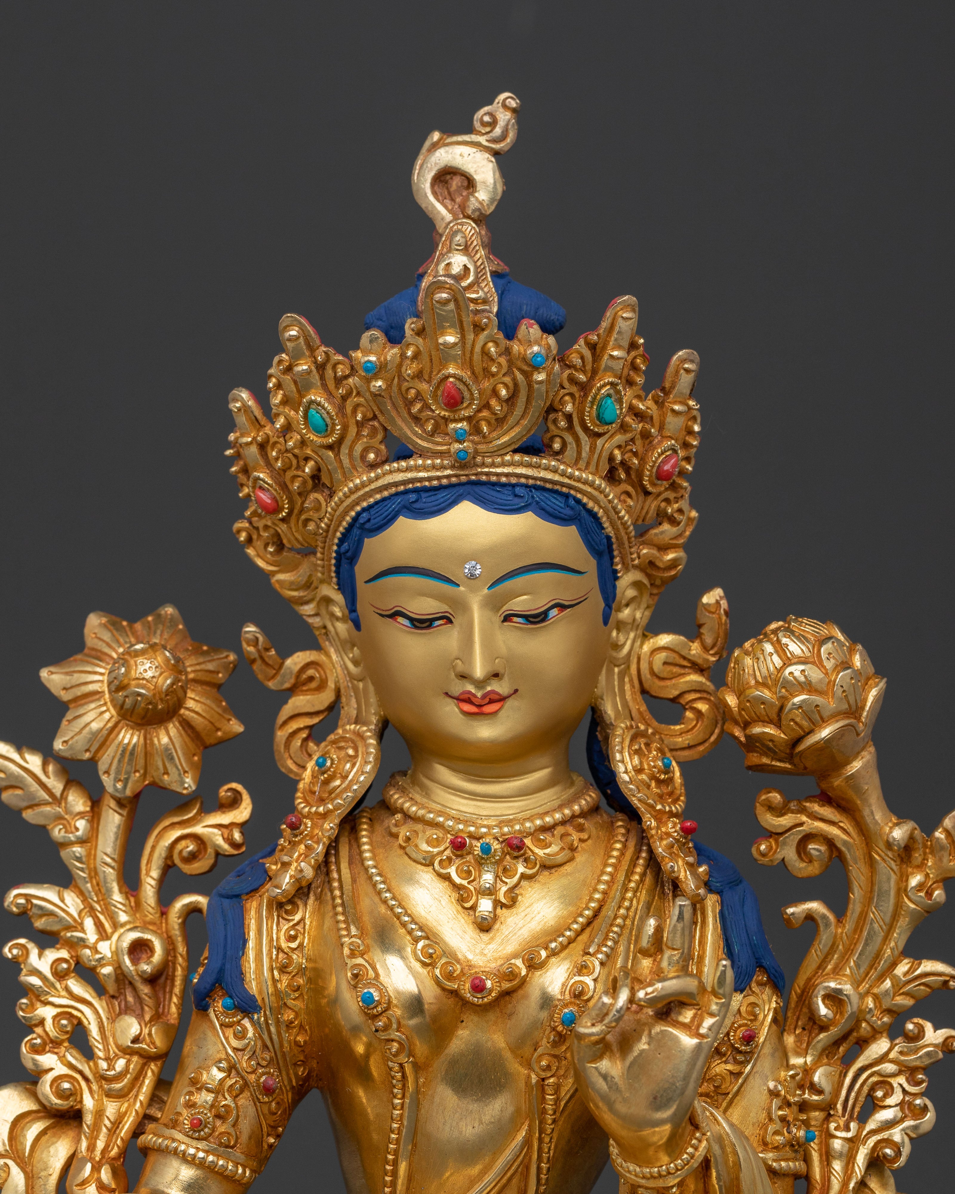 Mother of All Buddha Green Tara Statue