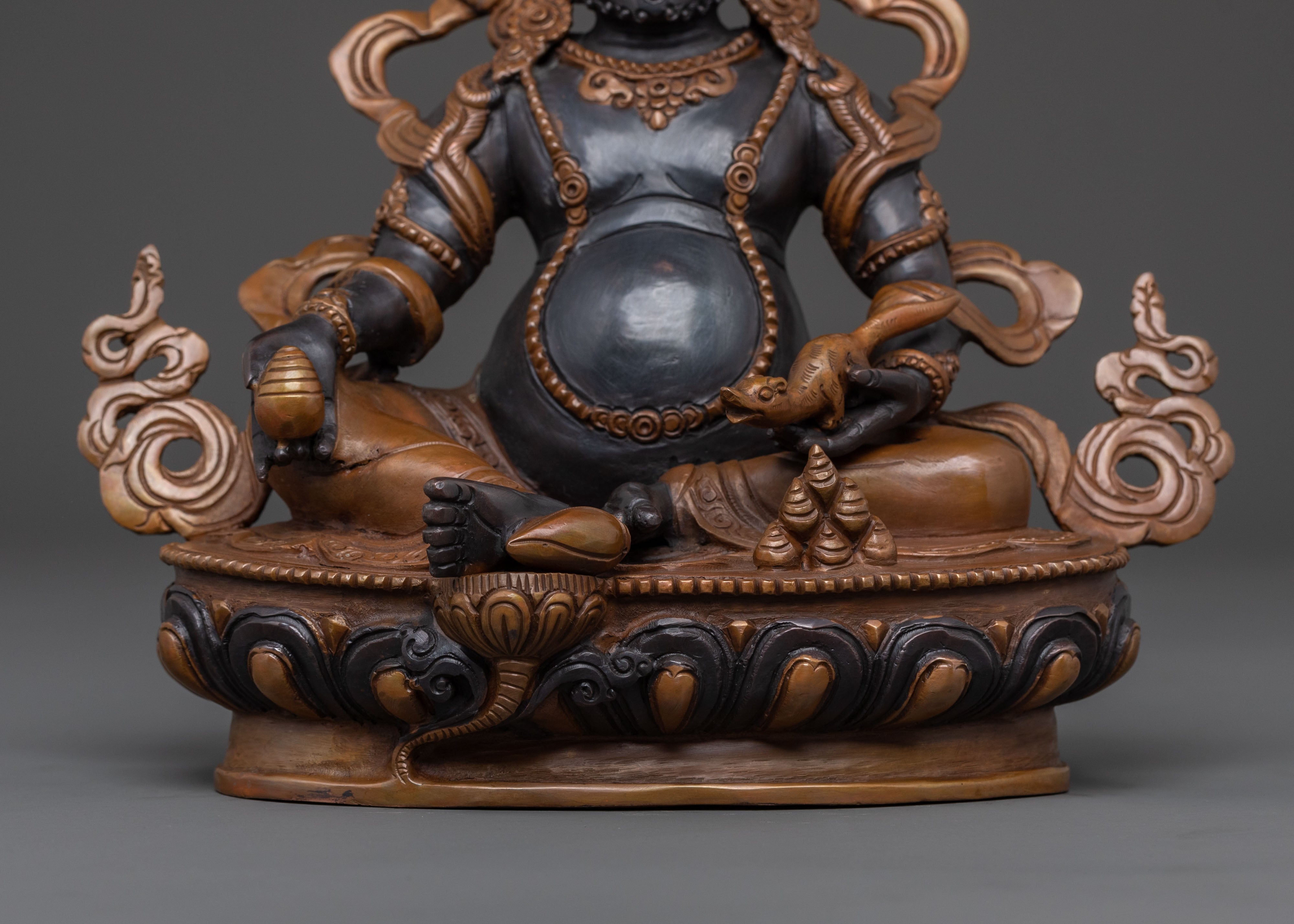 Dzambhala | Oxidized Copper Prosperity Statue