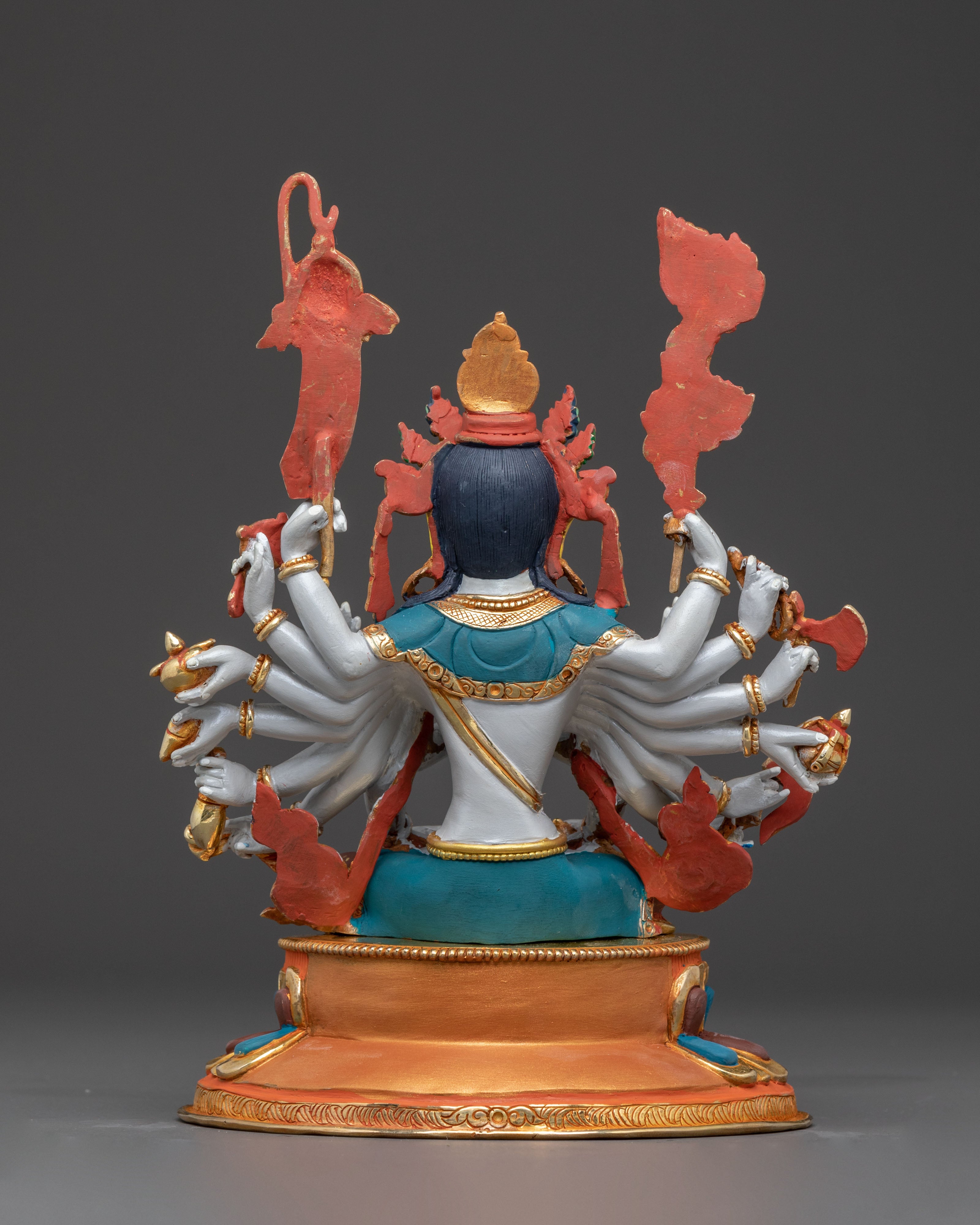 Compassion Goddess Cundi Statue – Handcrafted Gilded Copper Statue