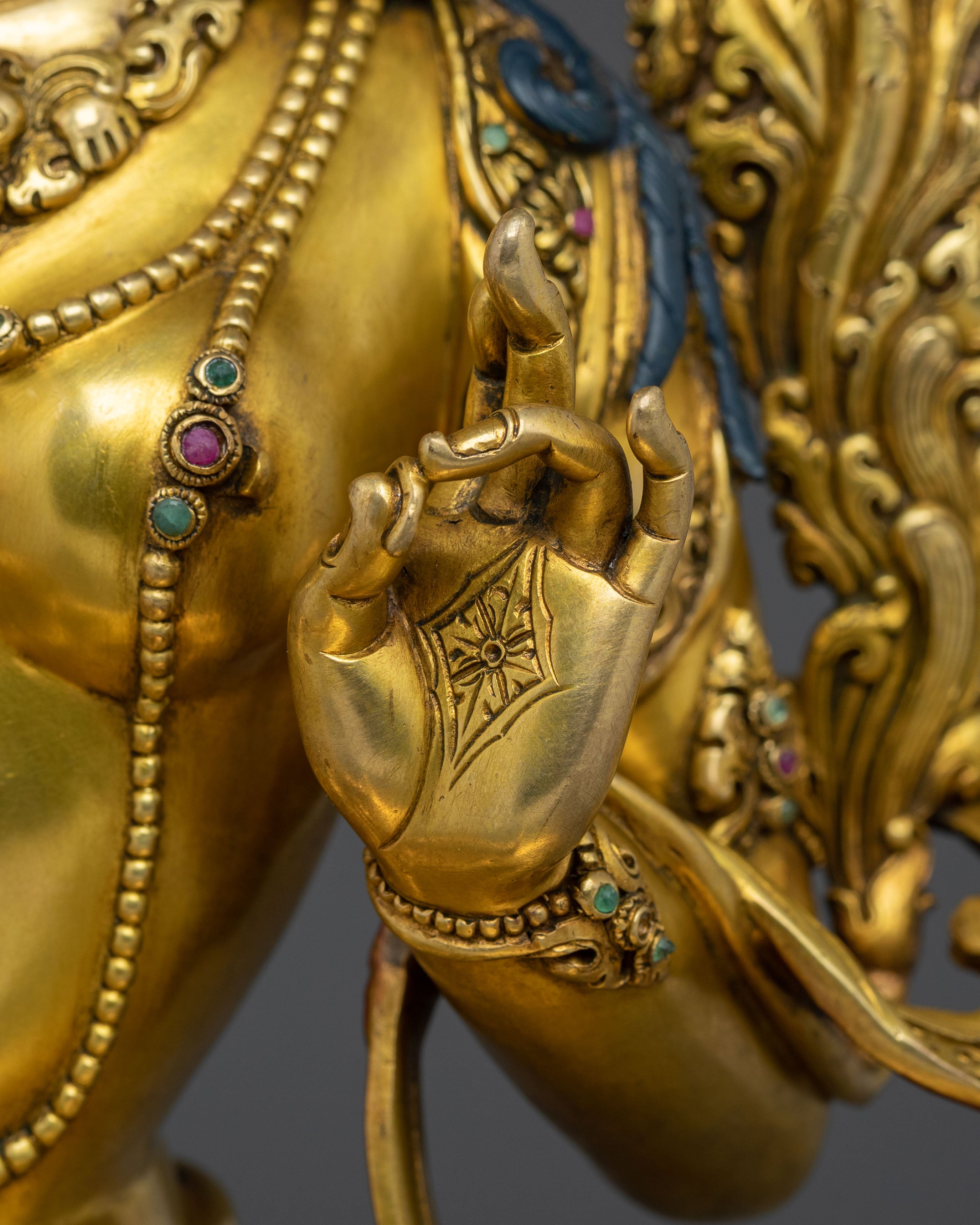 Tibetan Goddess Green Tara Statue | Buddhist Shrine
