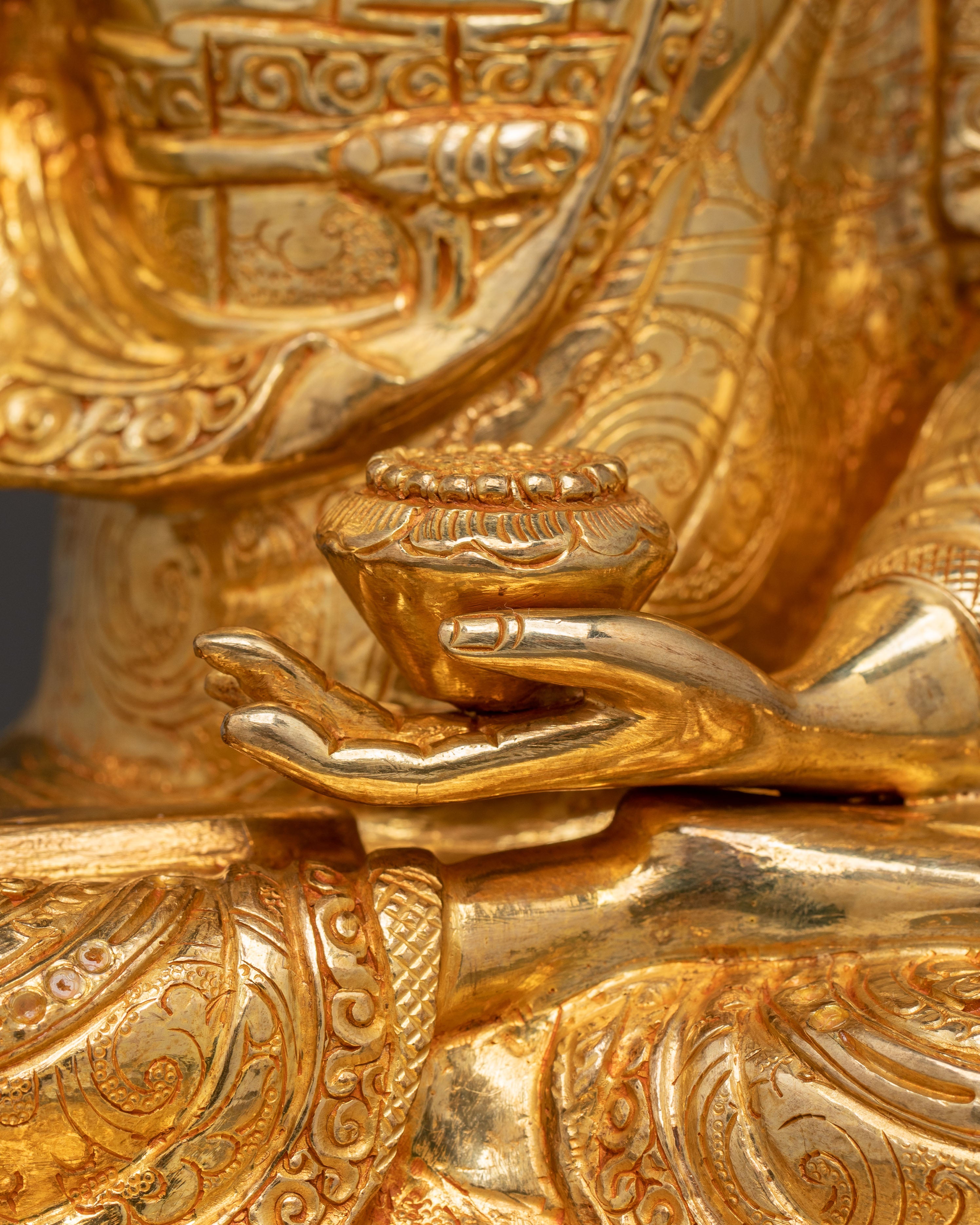 Enlightened Gautama Buddha 24k Gold-Glided Statue | Home Decor