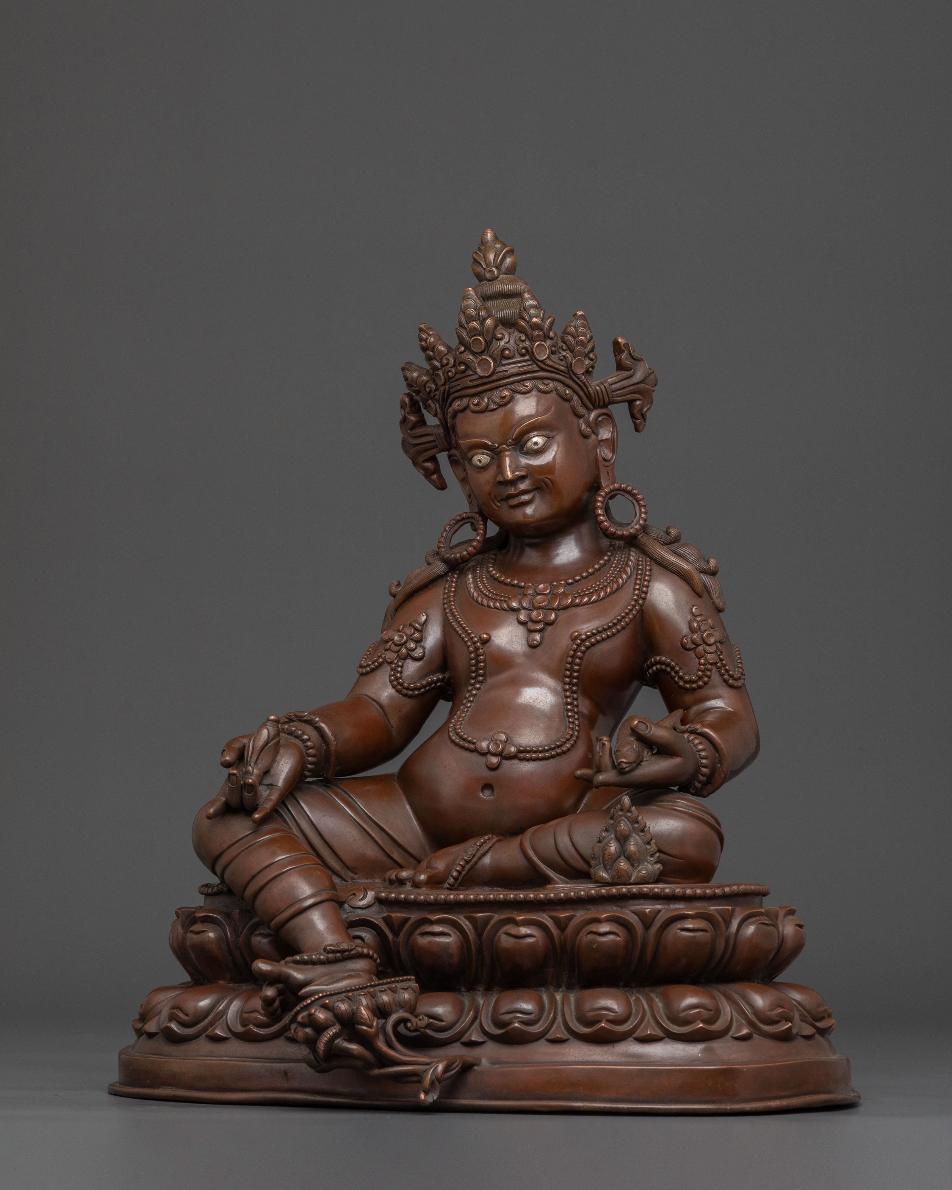 Handmade Dzambhala Statue | Tibetan Buddhist Figurine