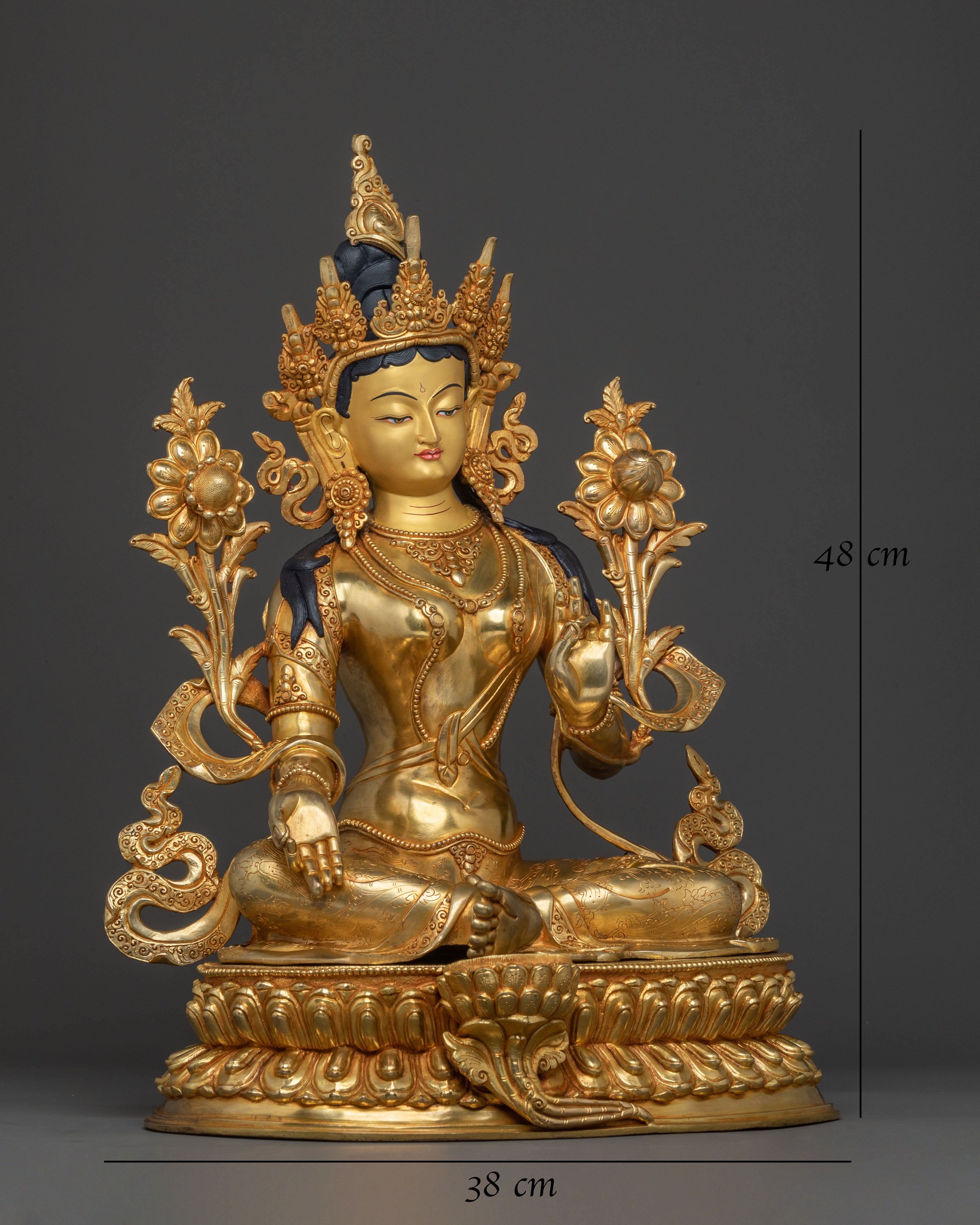 Green Tara Healing Goddess Statue | Handcrafted in Nepal