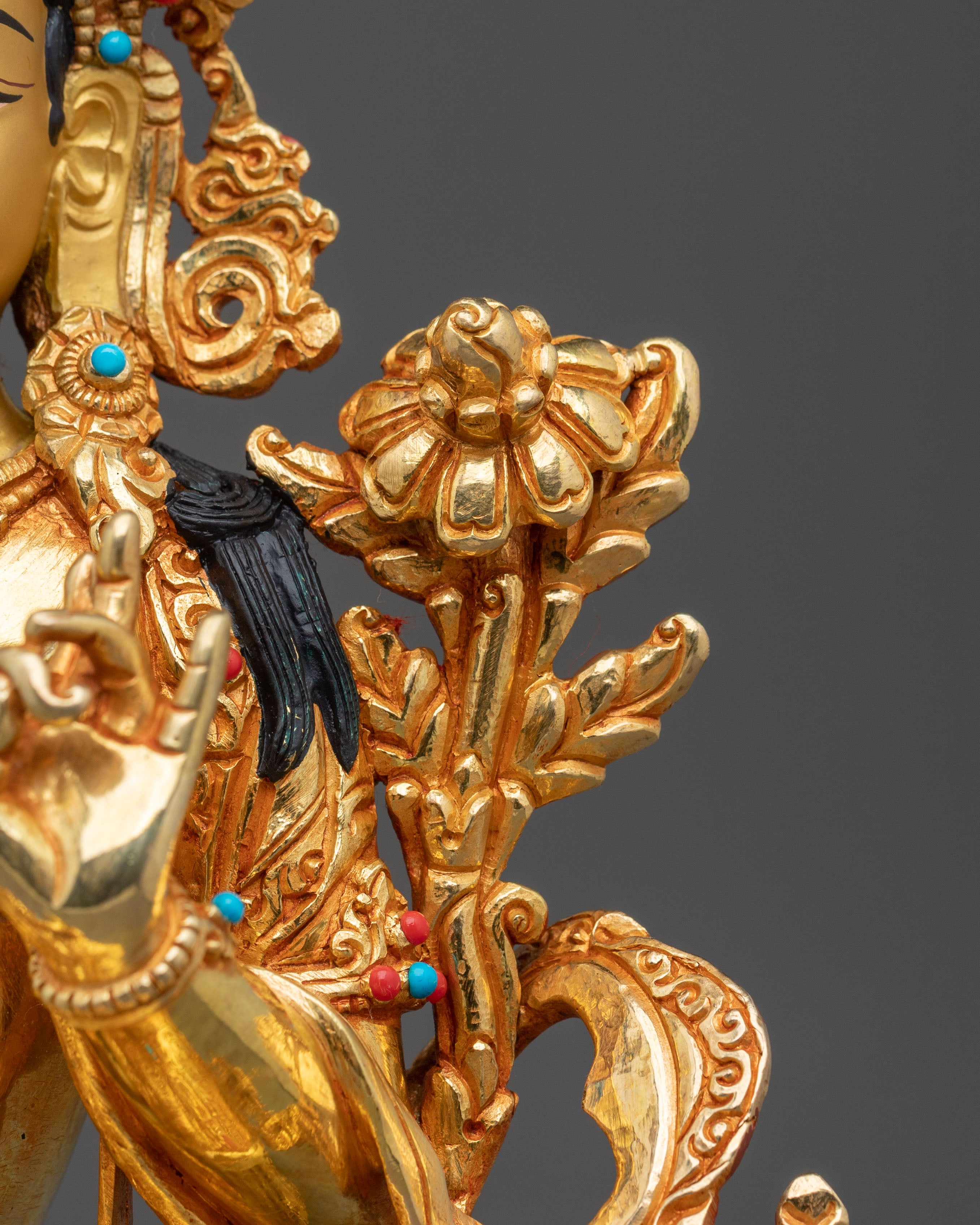Green Tara Sculpture | Tibetan Buddhism Goddess