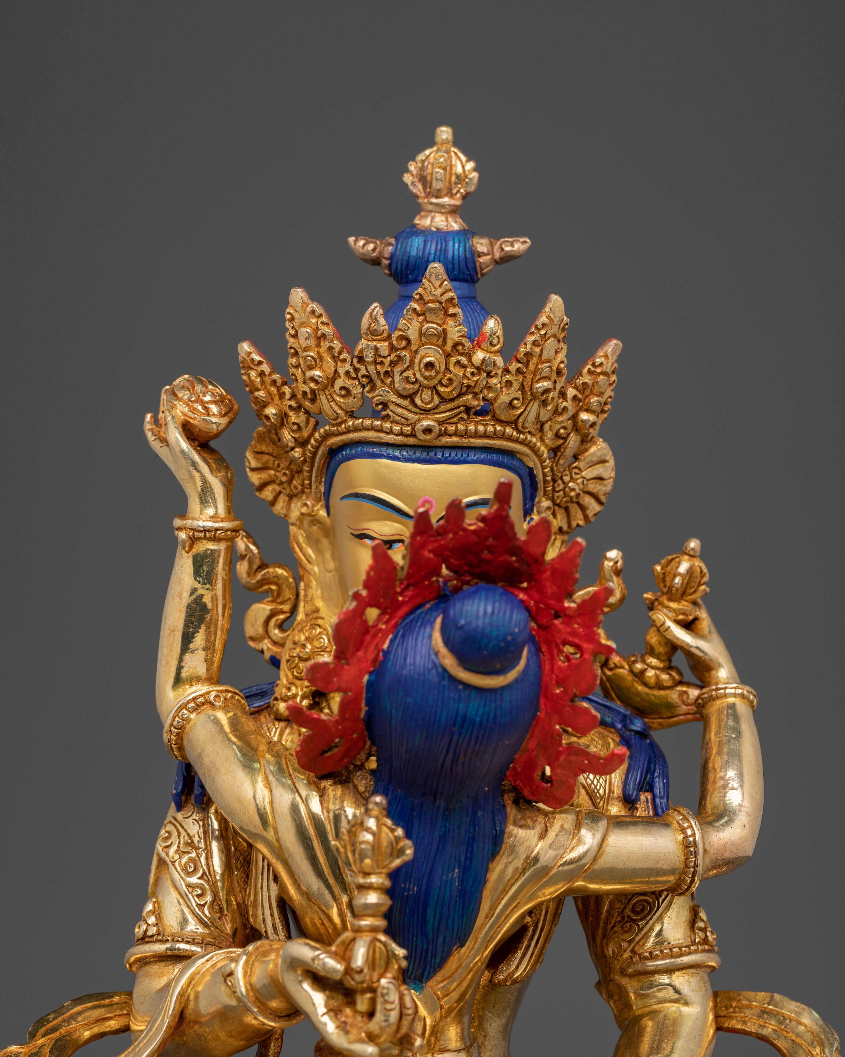 Handmade Statue of Vajrasattva with Vajragarvi | Deities of Purification